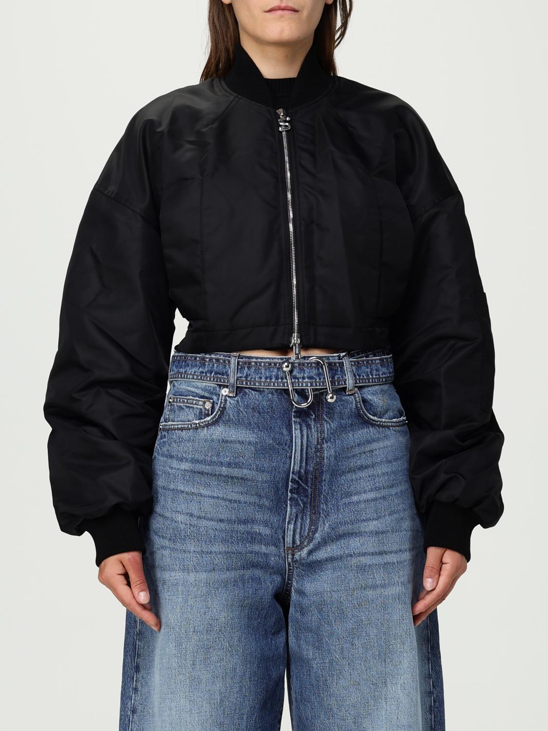 Sportmax Water-repellent Twill Bomber Jacket Jackets Black In Black