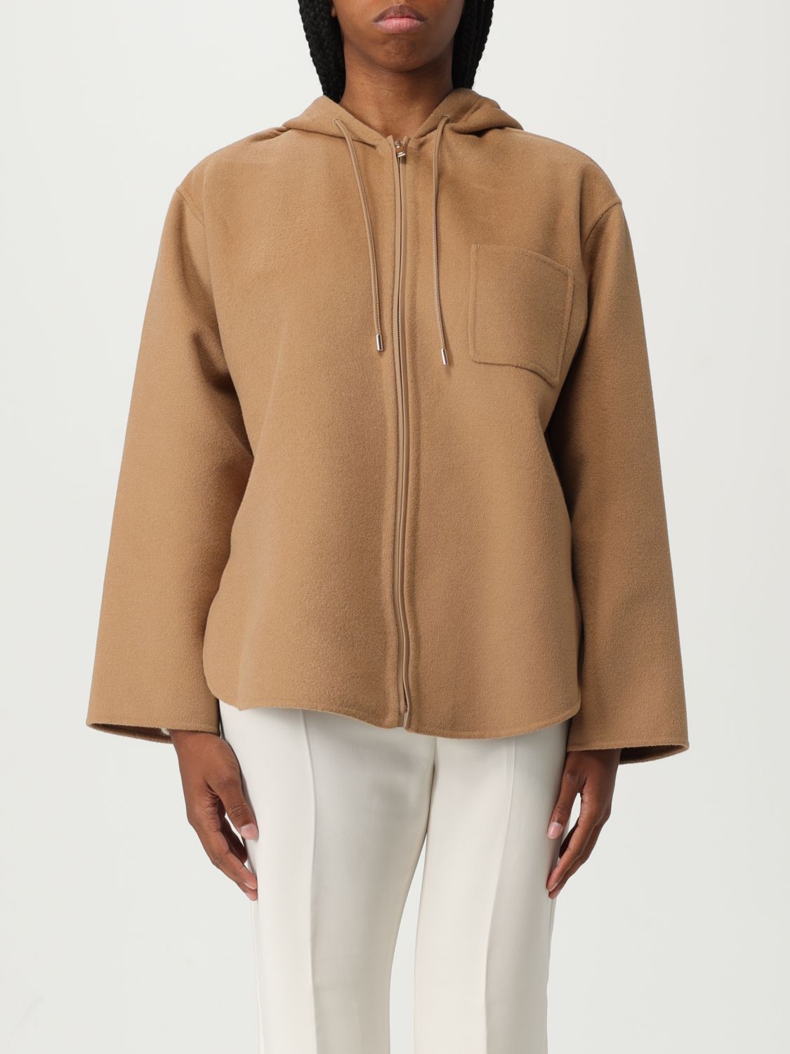 Max Mara Jacket Woman Studio In Brown