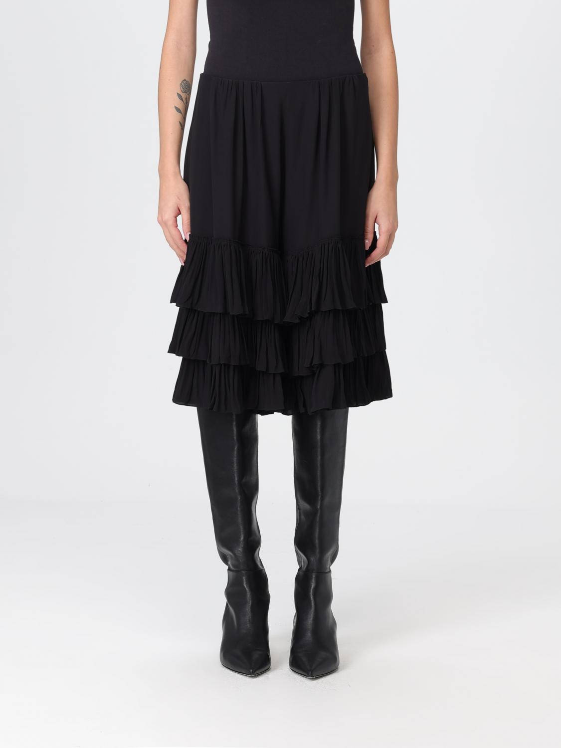 Chloé Skirt Woman Color Black In Animal Print