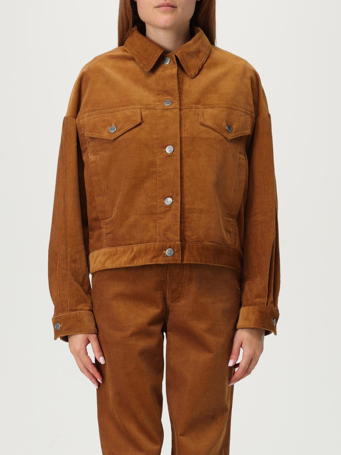 Apc Corduroy Button-fastening Jacket In Animal Print