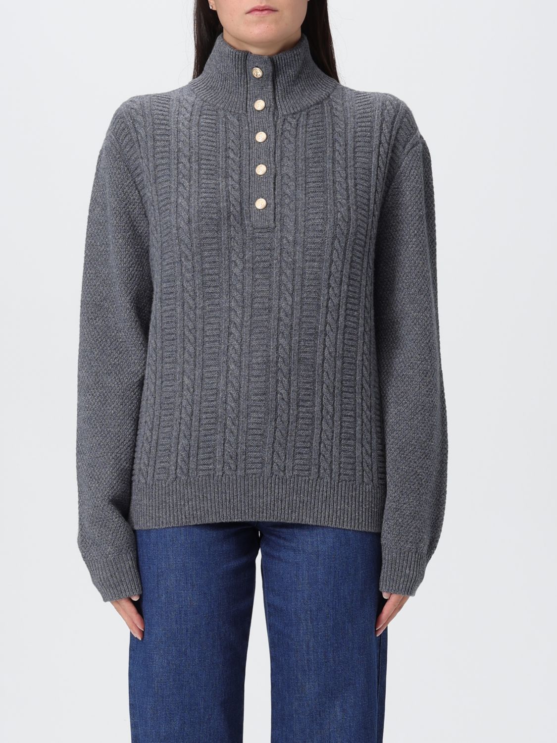 Apc Sweater A. P.c. Woman Color Charcoal In Gray