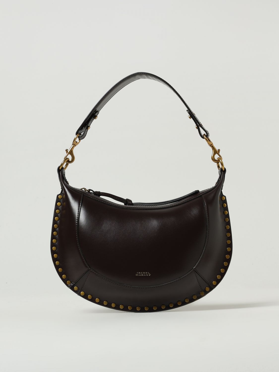 Isabel Marant Naoko Bag With Dark Brown Leather Studs In Brown