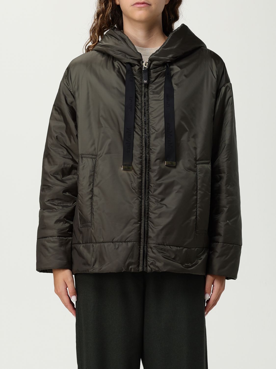 Max Mara The Cube Jacket Woman Color Green In Brown