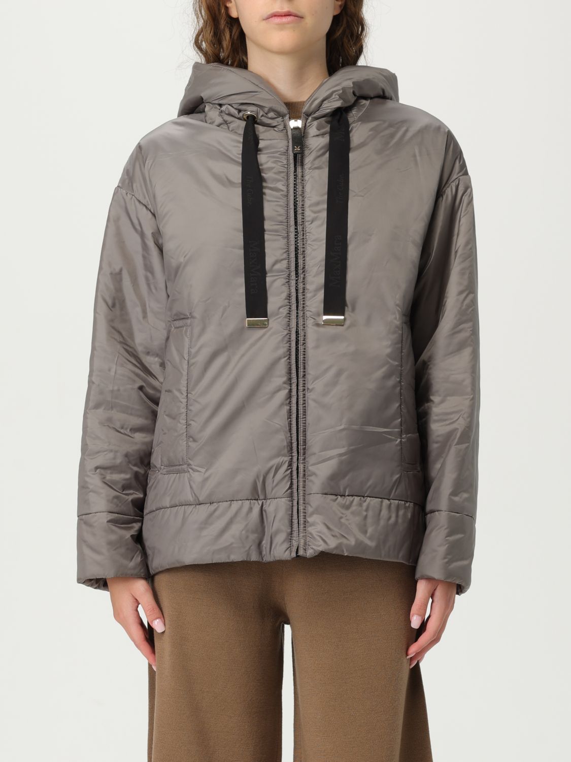 Max Mara The Cube Jacket Woman Color Charcoal In Gray