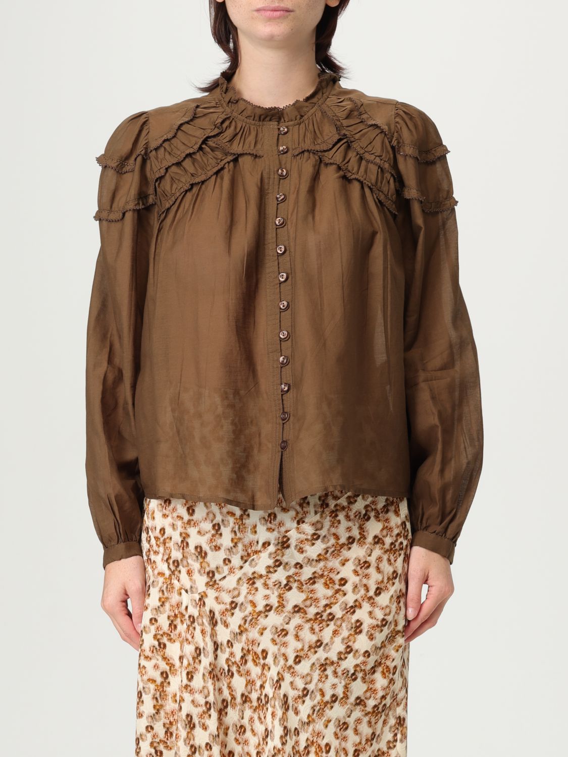 Isabel Marant Étoile Shirt Isabel Marant Etoile Woman Color Kaki In Brown
