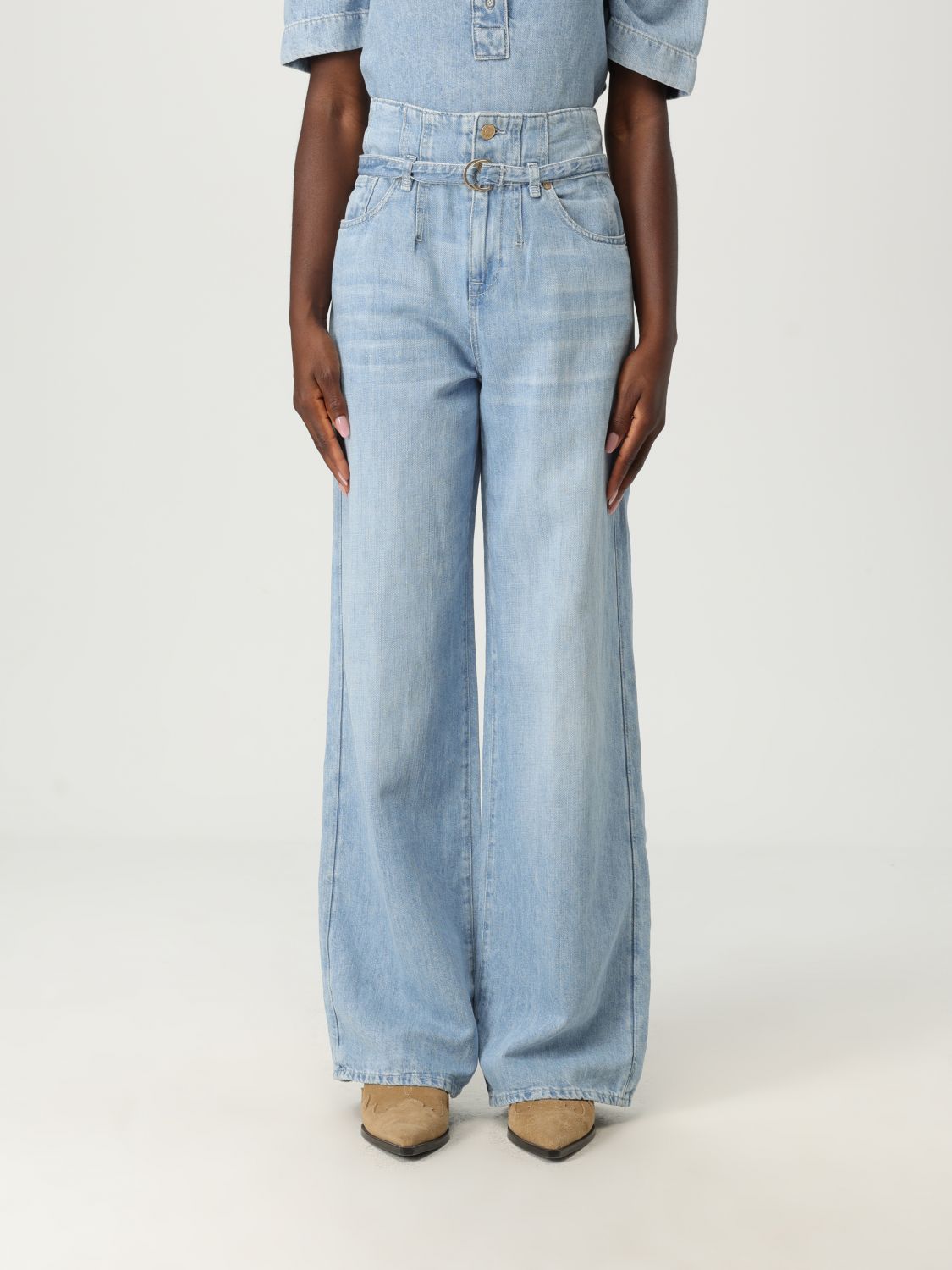 7 For All Mankind Jeans Woman Color Blue In Blue