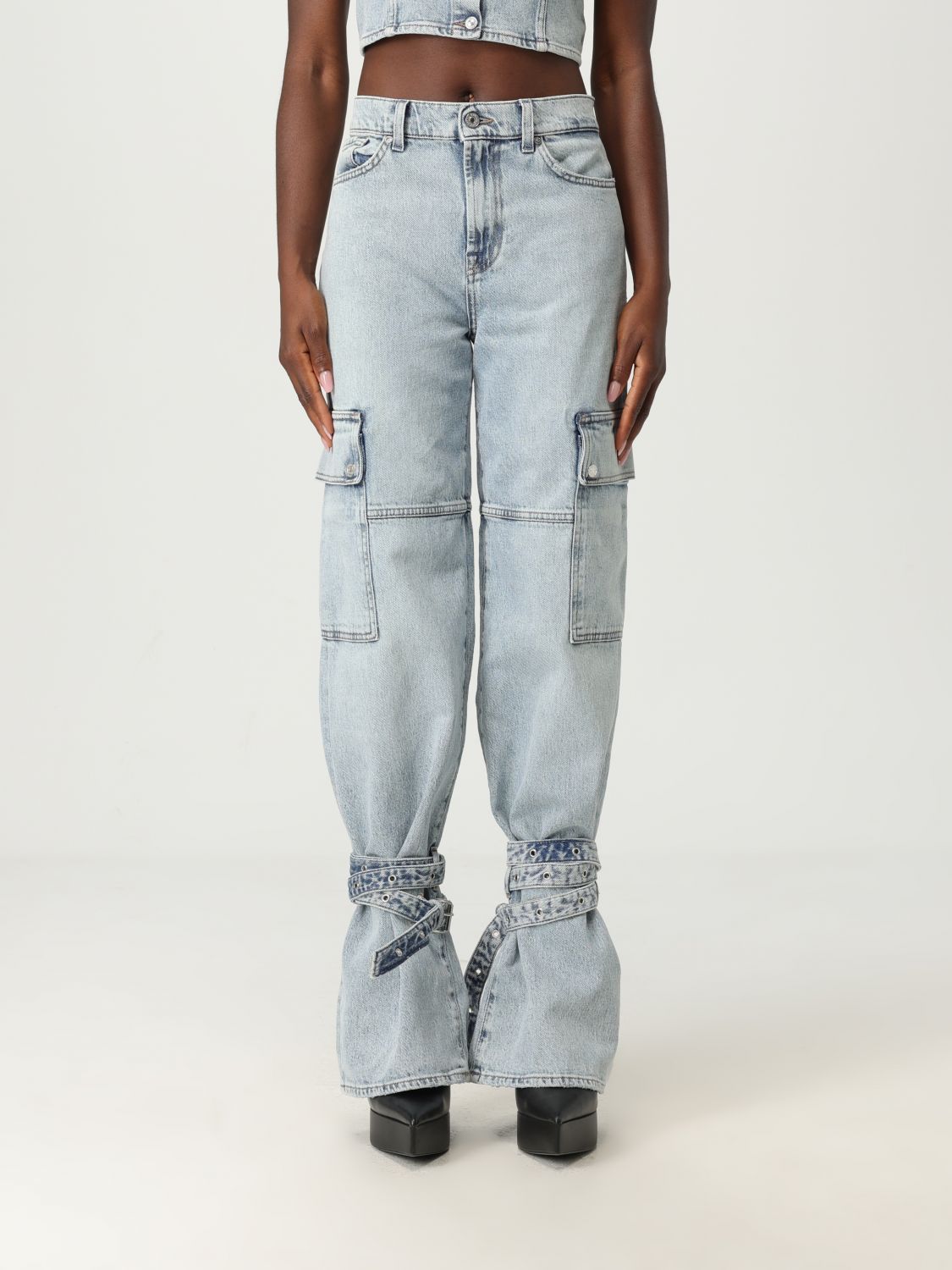 7 For All Mankind Jeans Woman Color Blue In Blue
