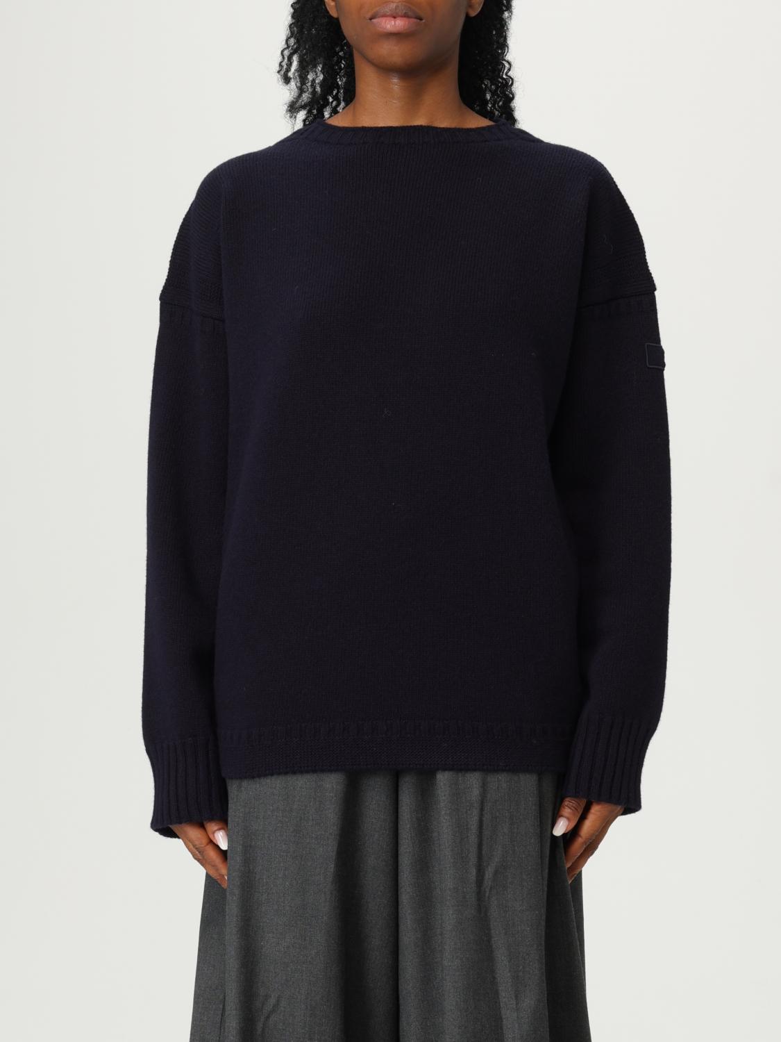Chloé Navy Wool-cashmere Blend Oversized Jumper In Black