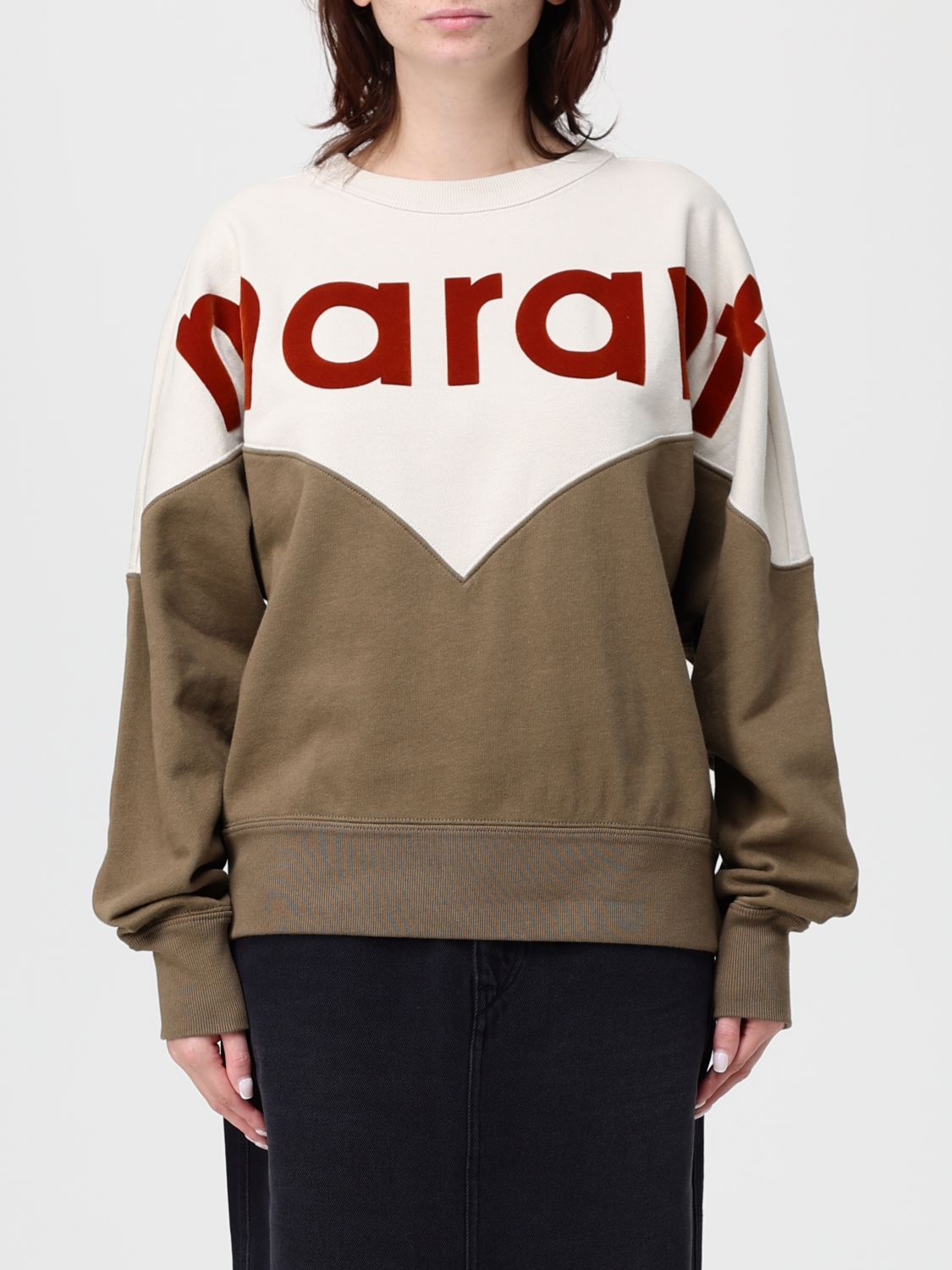 Isabel Marant Étoile Sweatshirt Isabel Marant Etoile Woman Color Green In Multi