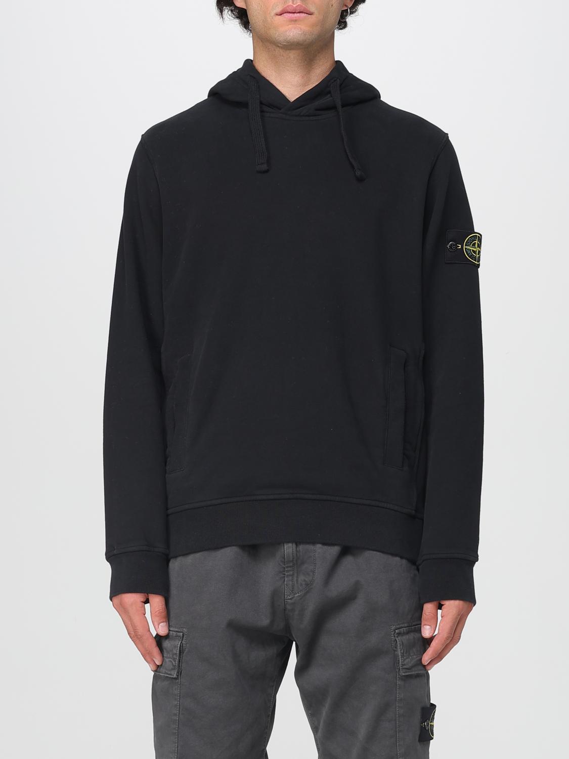 Stone Island 6100029 Brushed Organic Cotton Fleece In Black