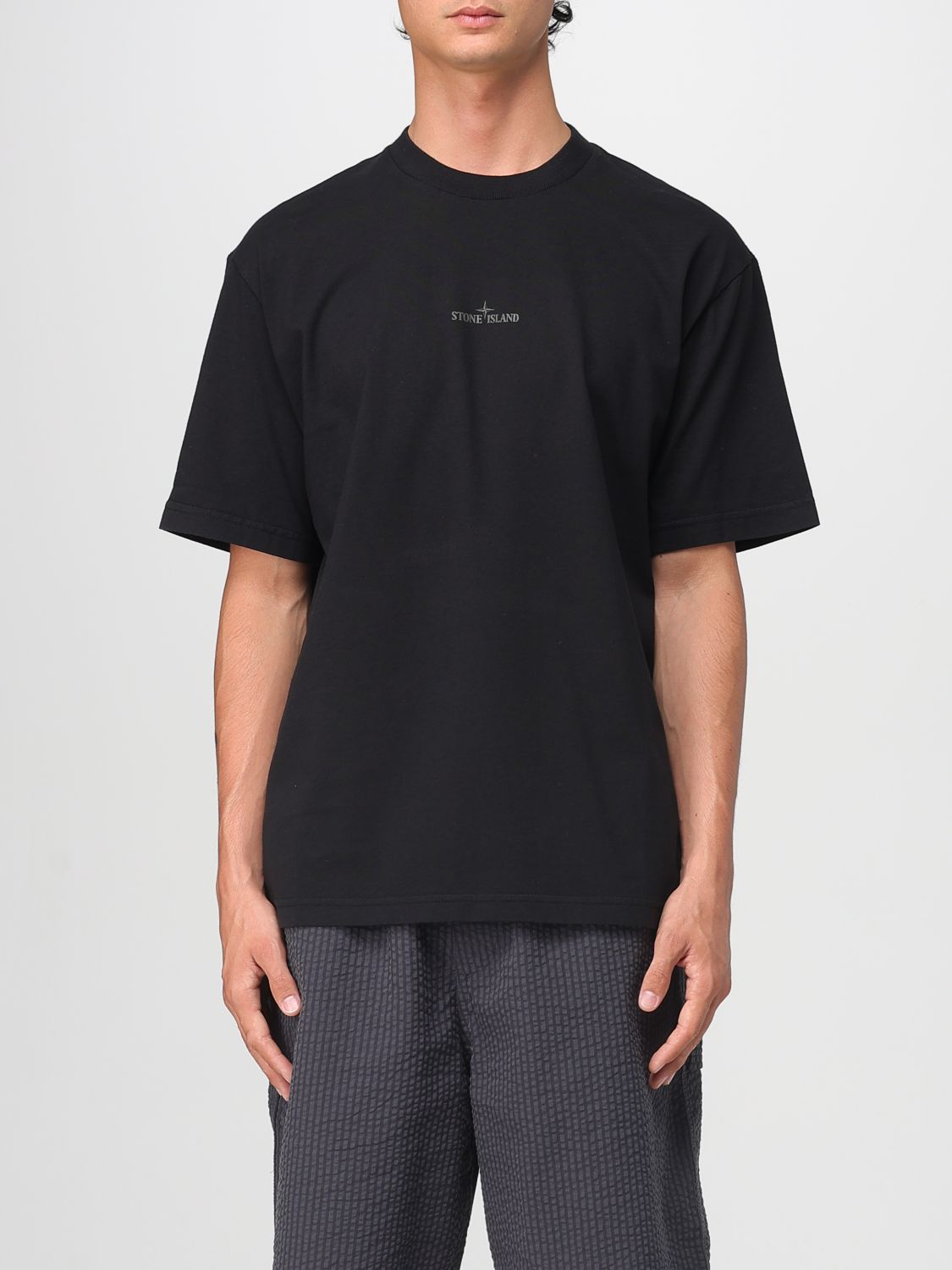 Stone Island Compass Badge T-shirt In Black