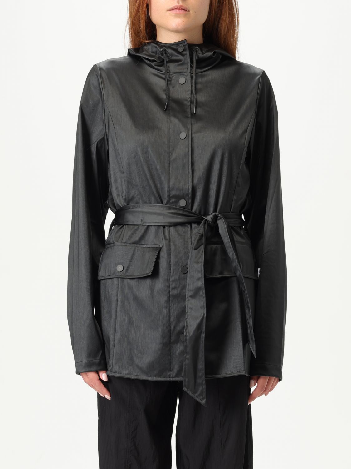 Rains Raincoat Woman Color Black In Black
