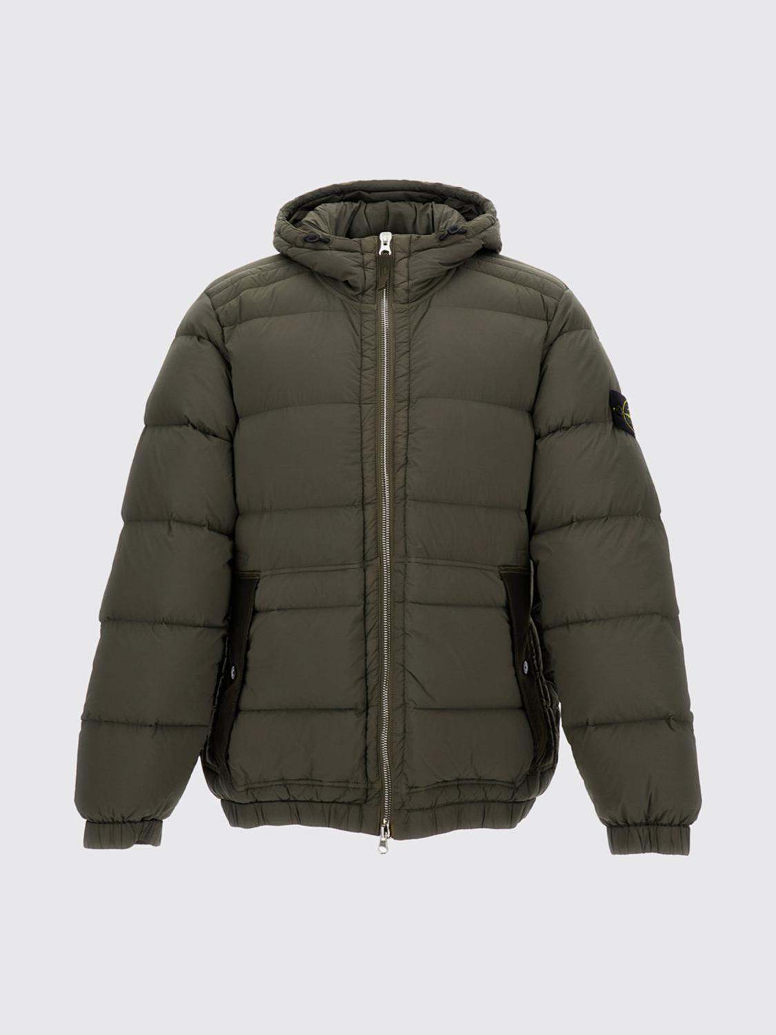 Stone Island Oversized Green Puffer Jacket In Green