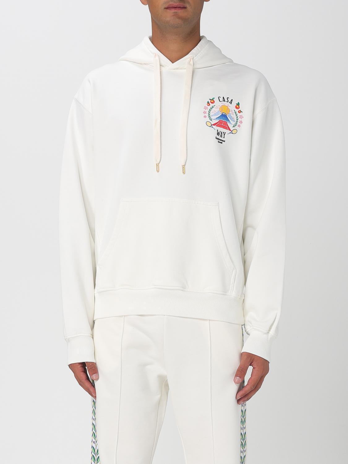 Casablanca Hooded Sweatshirt With Embroidered Logo In Neutral