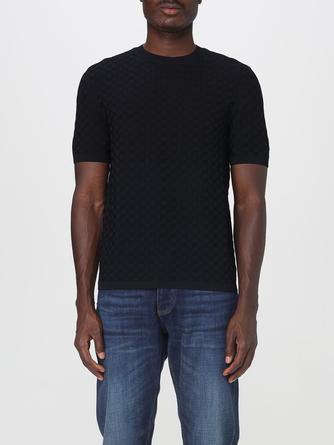 Emporio Armani Sweater Men Color Sky Blue In Blue