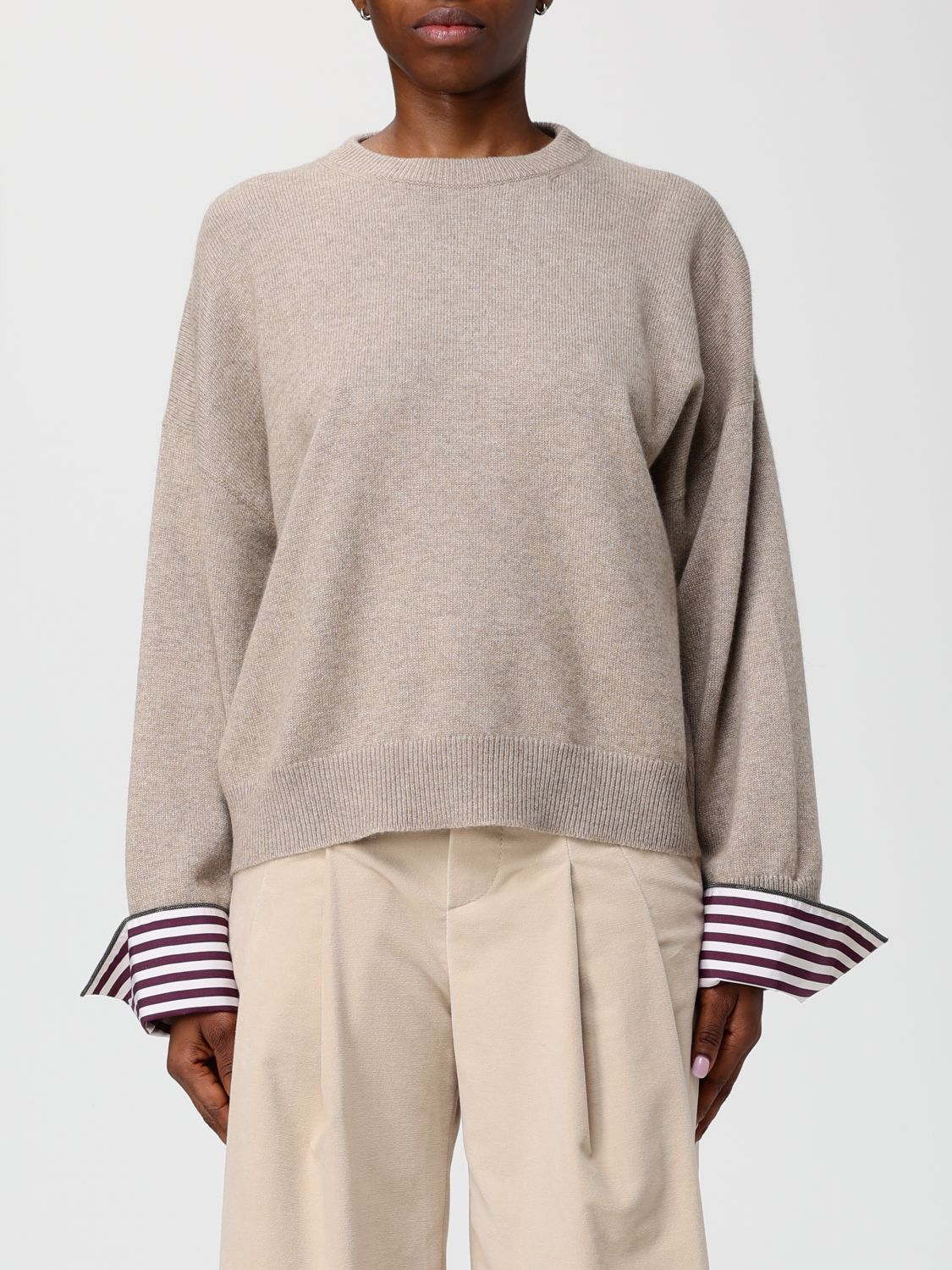 Brunello Cucinelli Sweater  Woman Color Brown In Brown