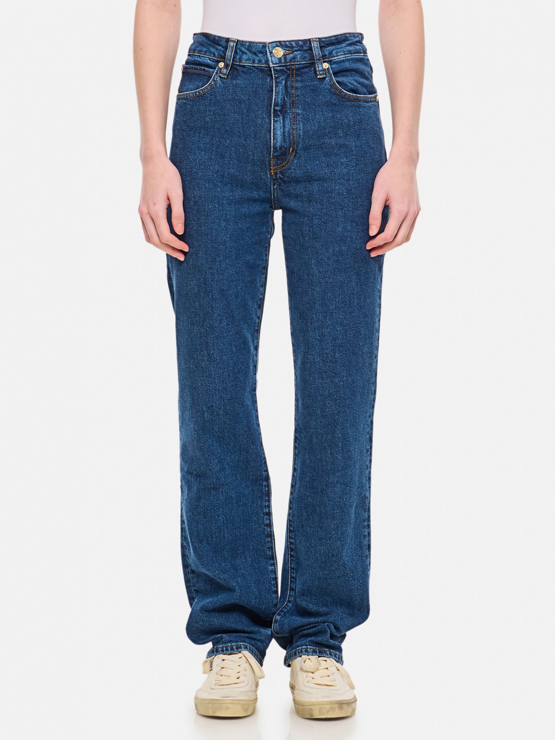 Frame Belt-loop Jeans In Blue