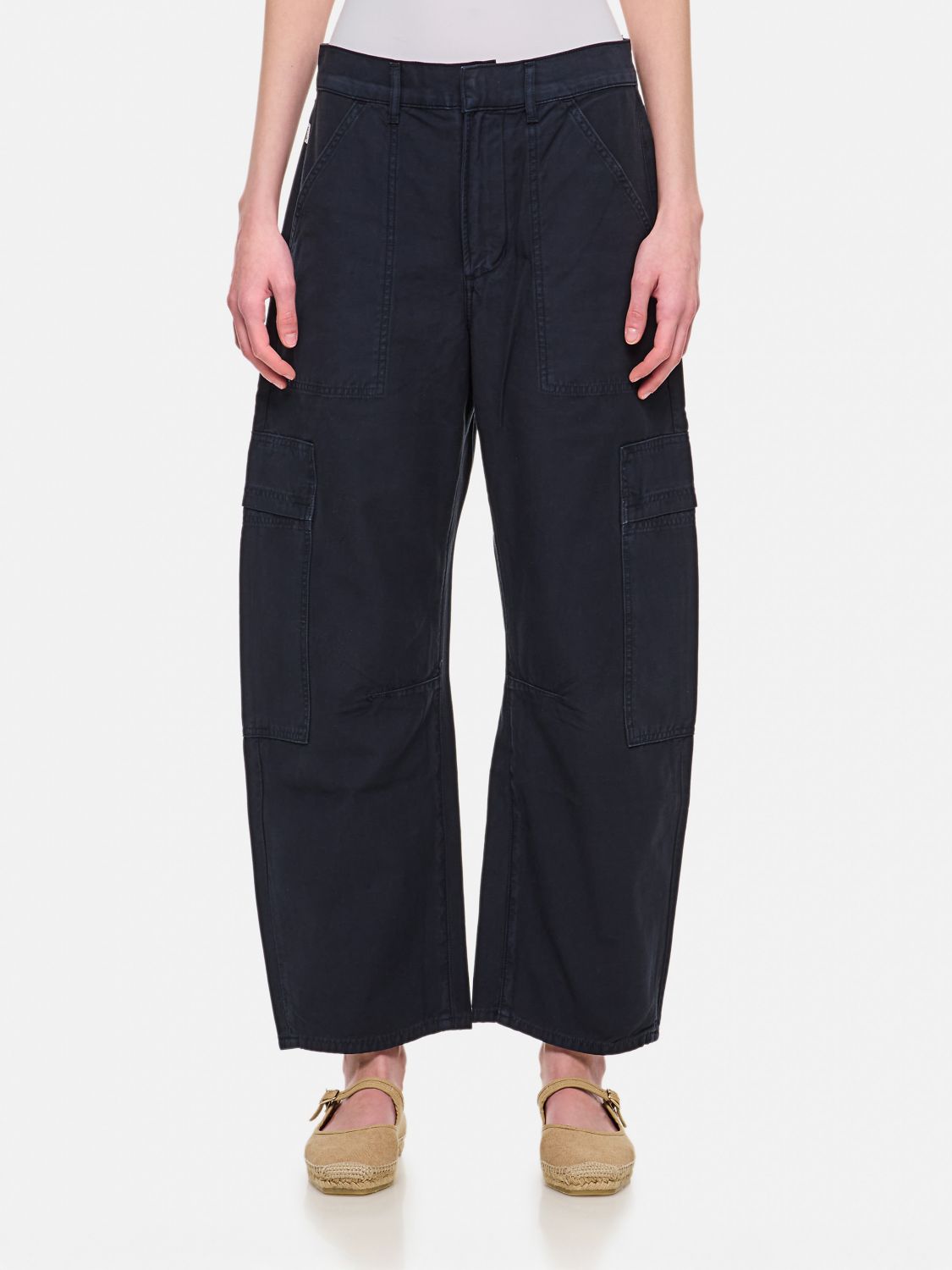 Citizens Of Humanity Marcelle Low Slung Easy Cargo Pants In True Navy