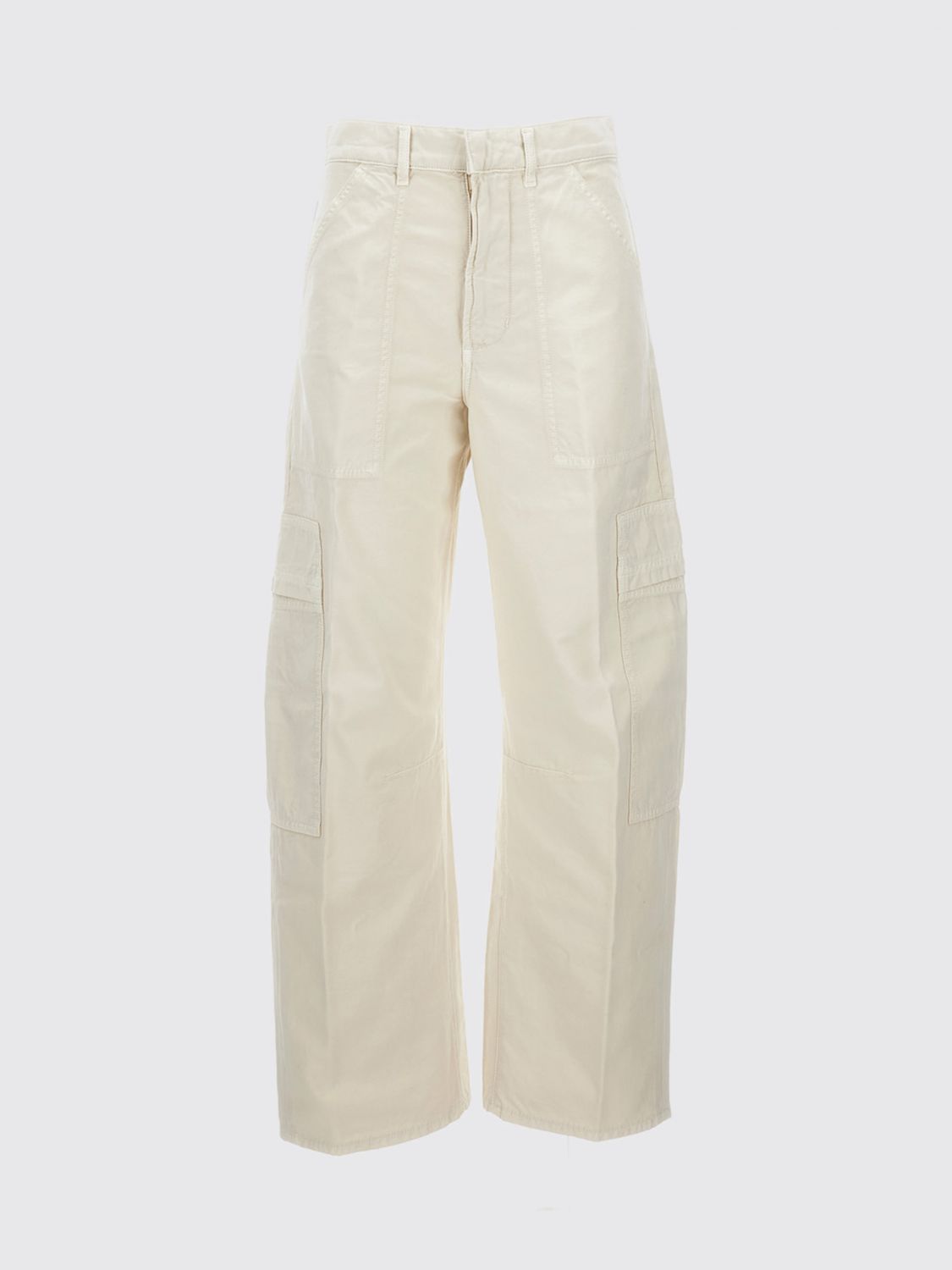 Citizen Of Humanity Citizens Of Humanity Relaxed Fit Beige Cargo Jeans In White