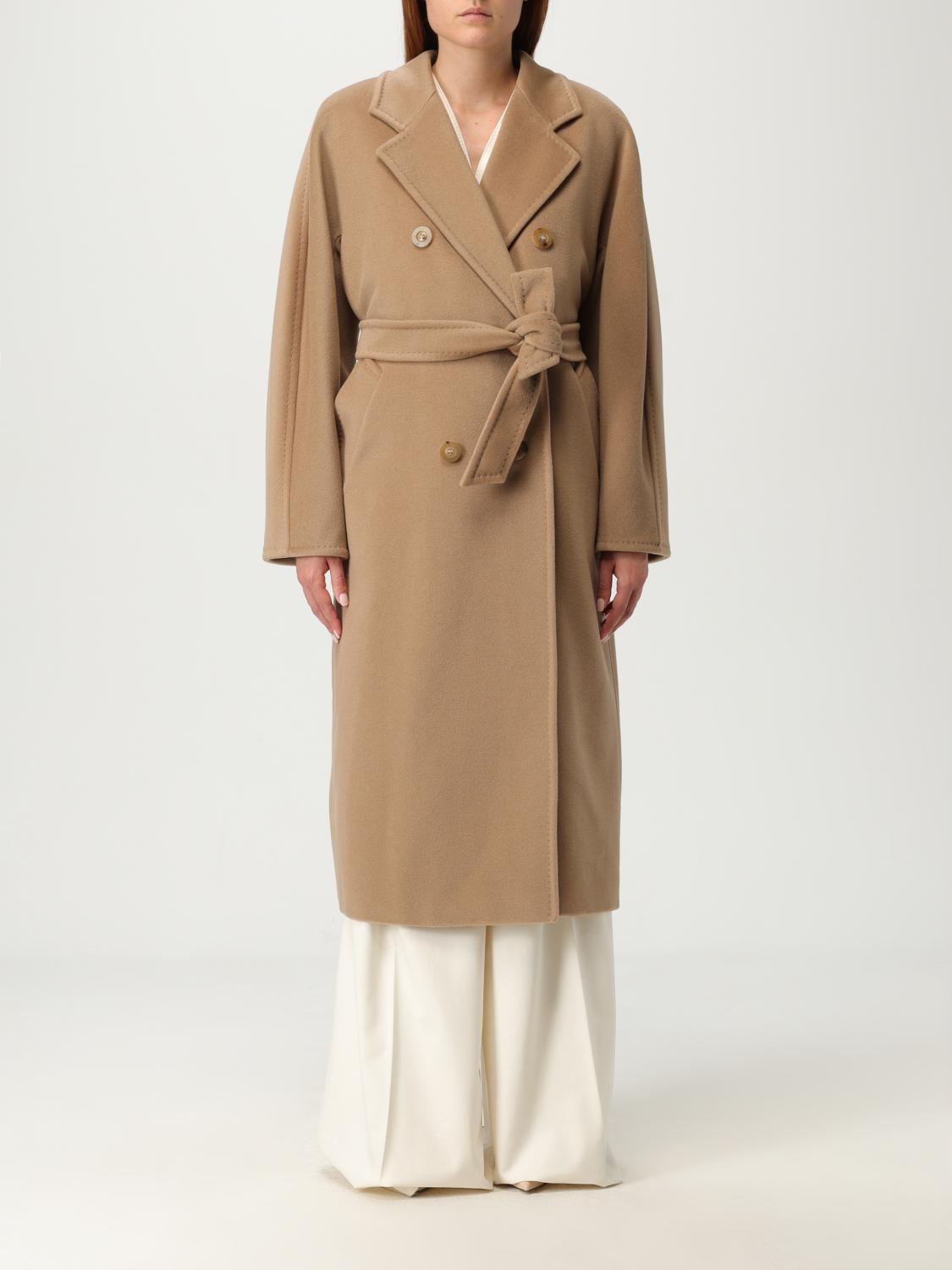 Max Mara Coat Woman Camel In Brown