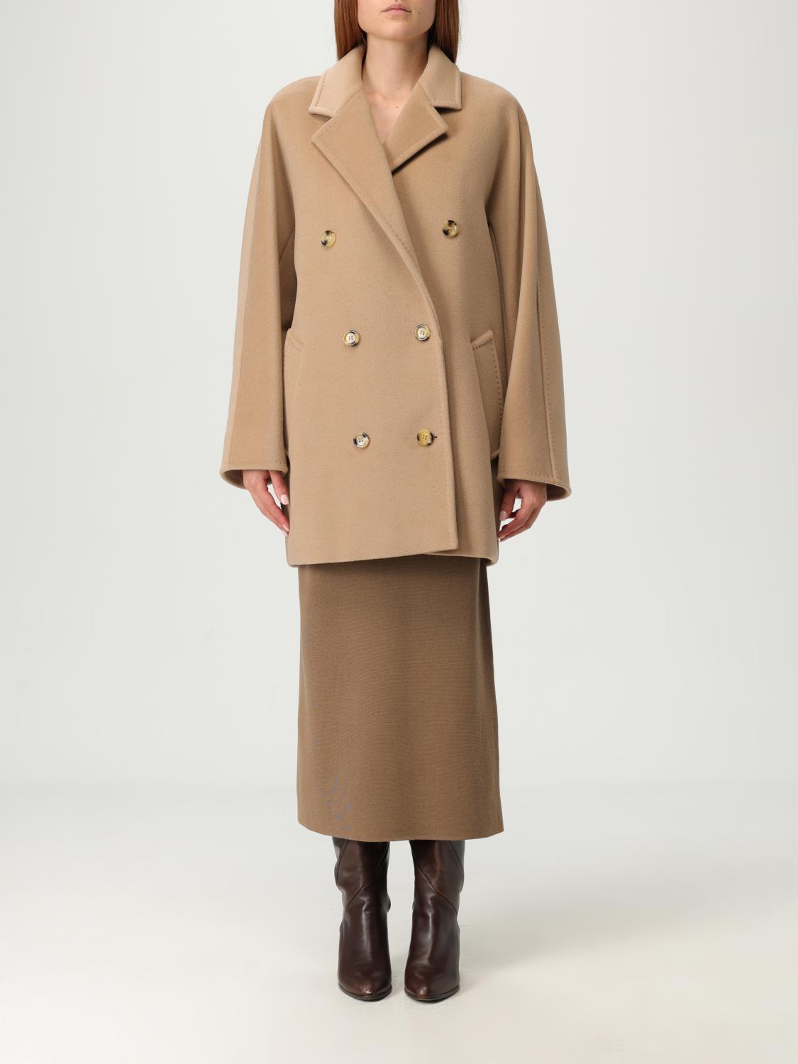 Max Mara Womens Camel Rebus Notch-lapel Relaxed-fit Wool And Cashmere Coat In Brown