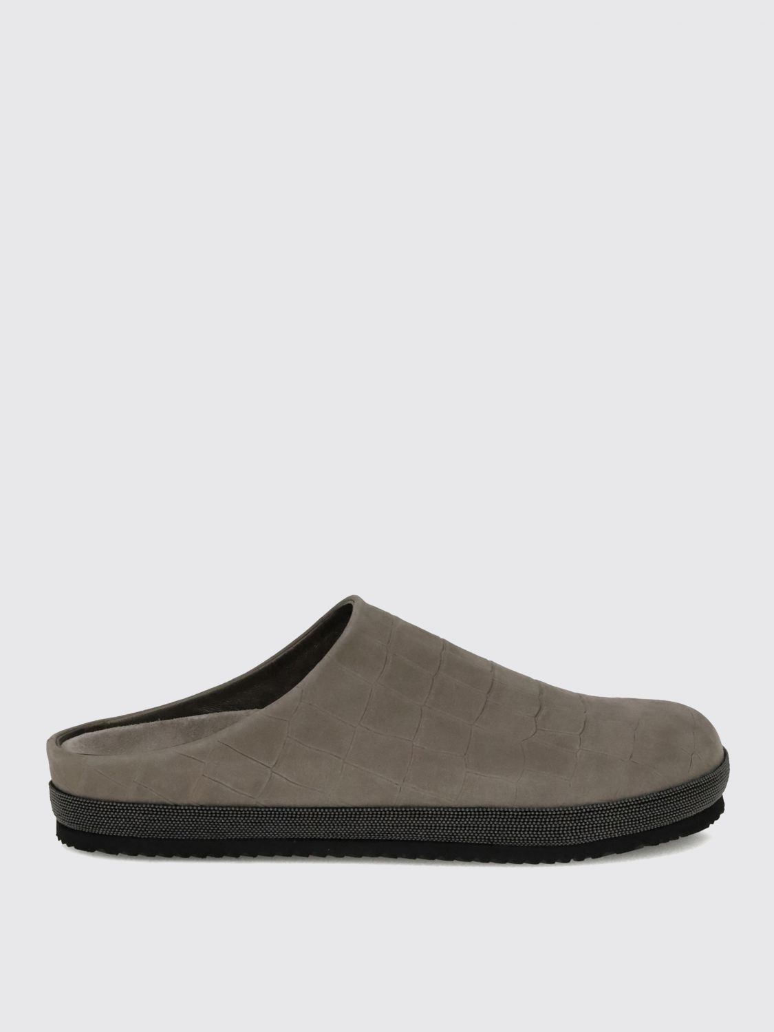 Brunello Cucinelli Leather Mules In Brown