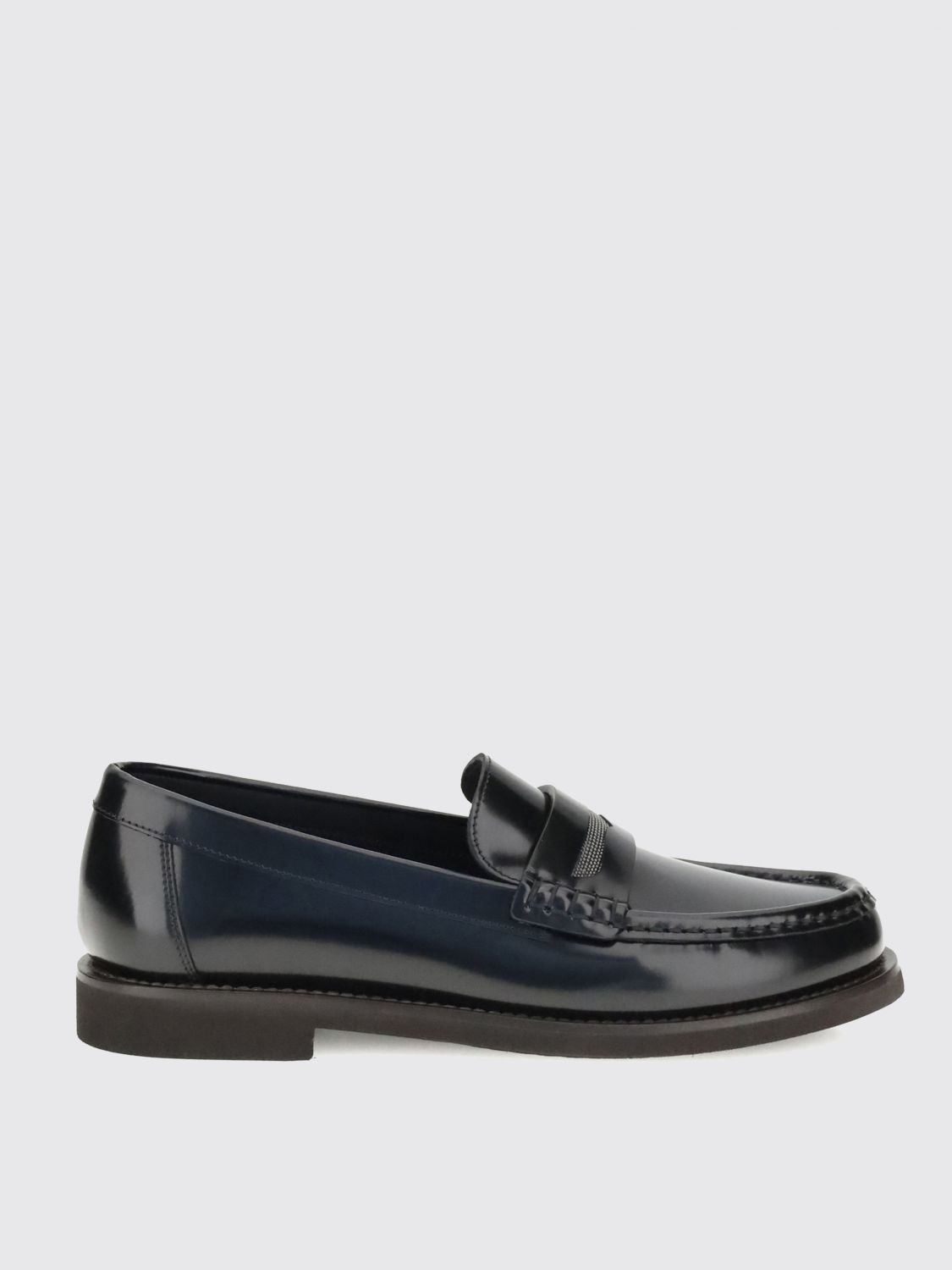 Brunello Cucinelli Leather Loafers In Black
