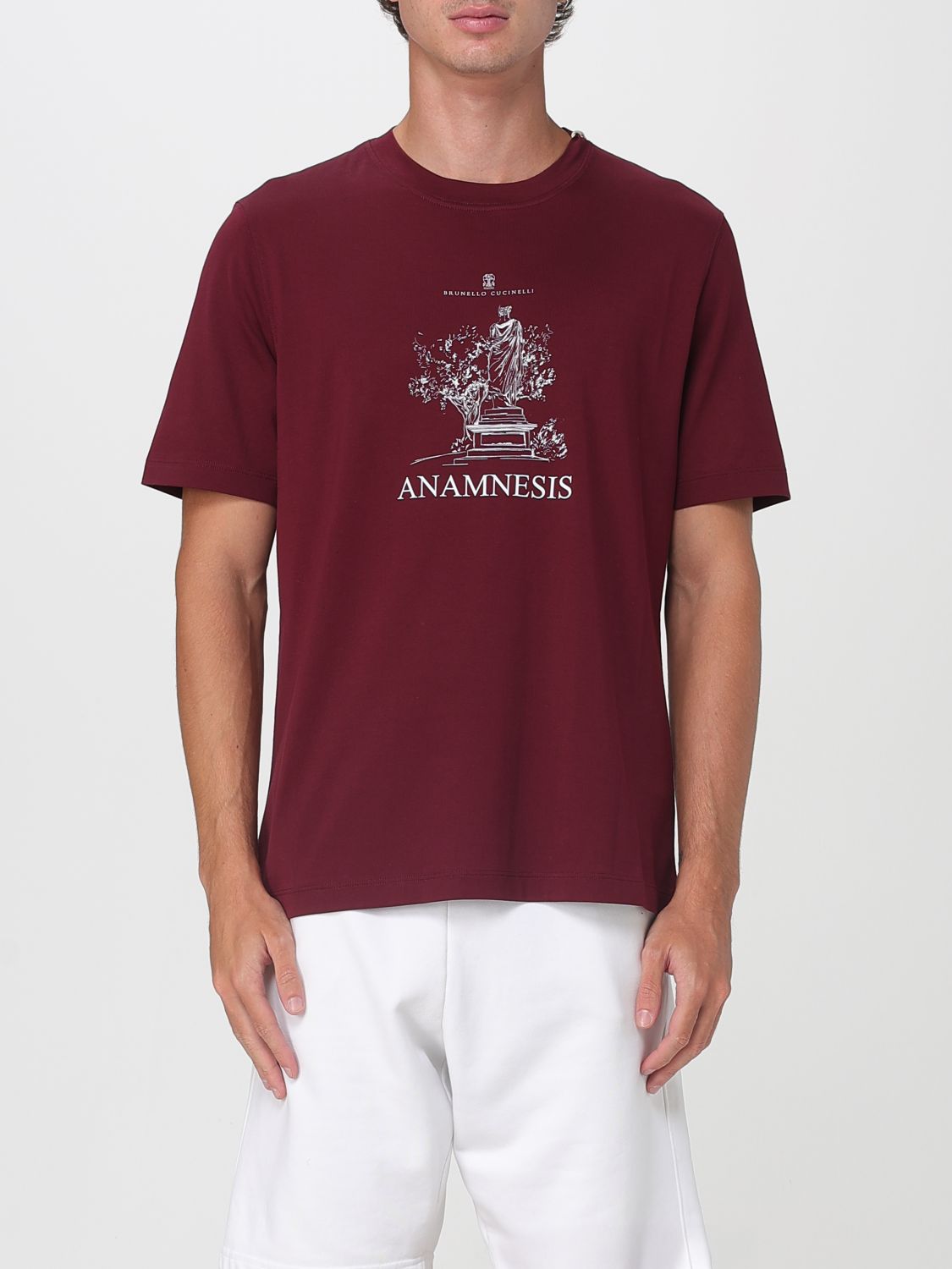 Brunello Cucinelli Red Cotton T-shirt In Red