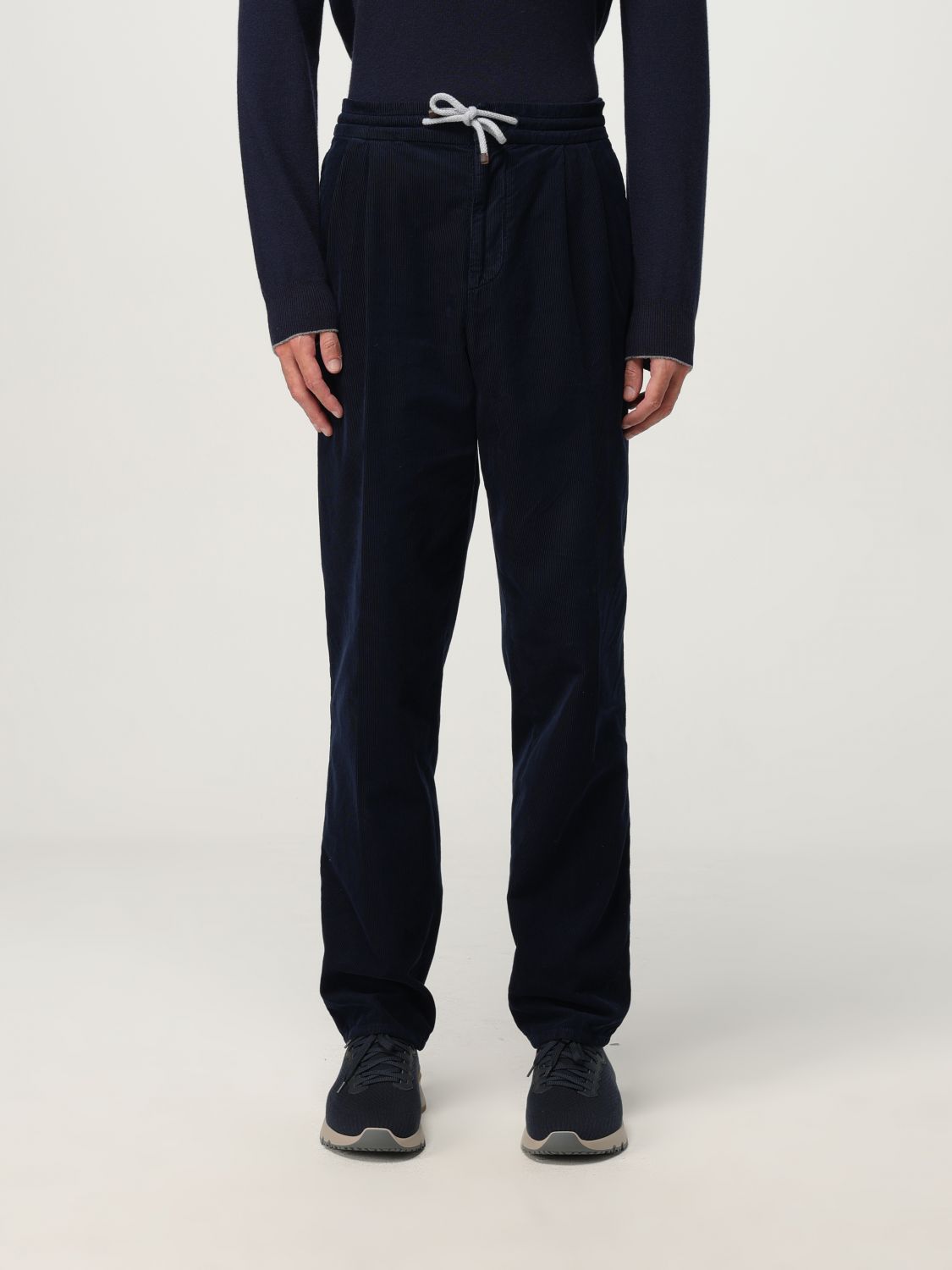 Brunello Cucinelli Pants Men Color Blue In Blue