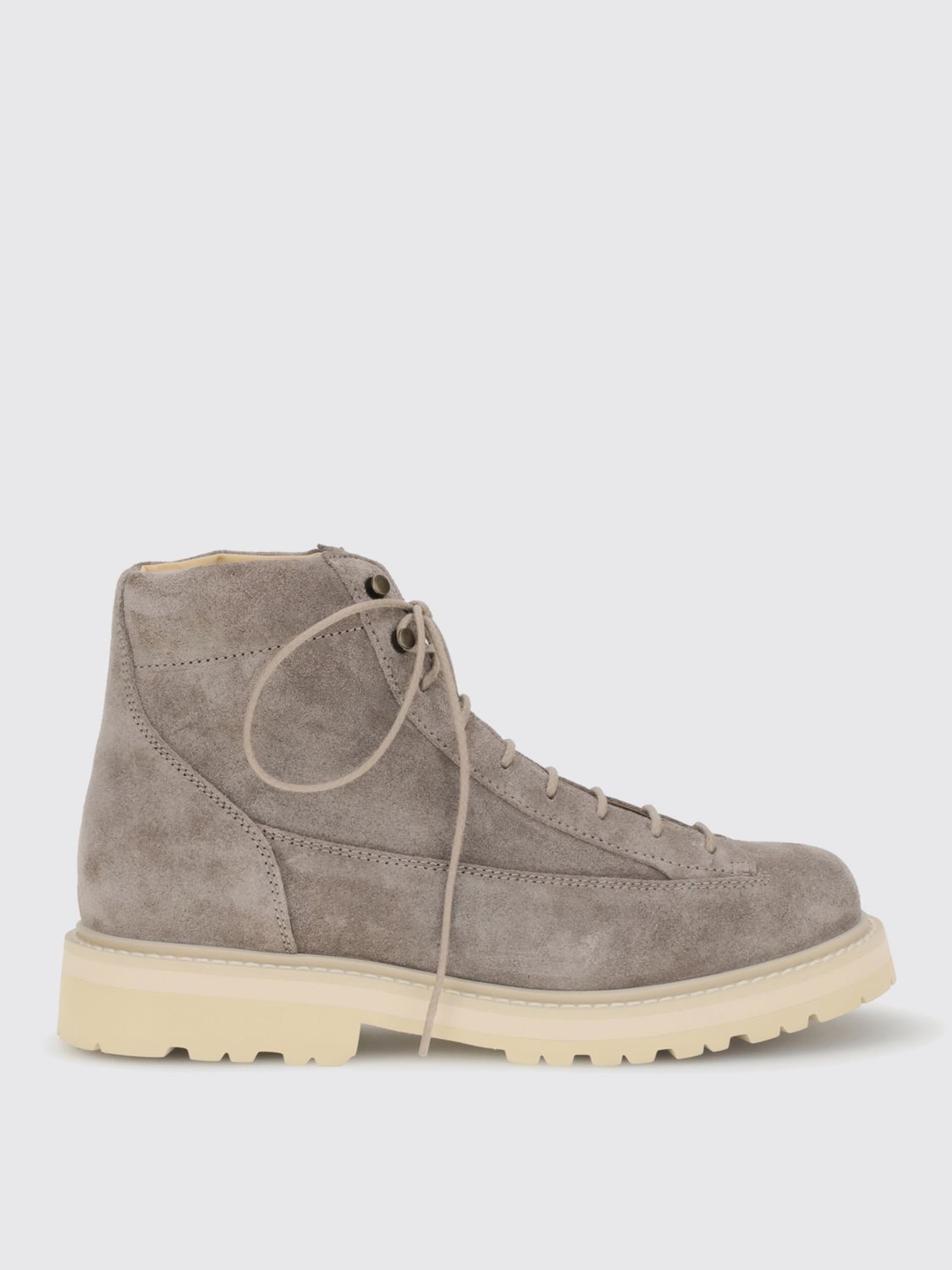 Brunello Cucinelli Men Suede Ankle Boots In Gold