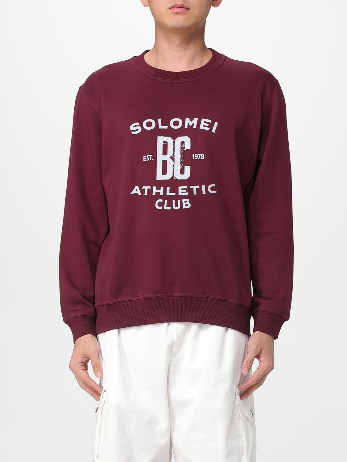 Brunello Cucinelli Cotton Sweatshirt With Print On The Front In Burgundy