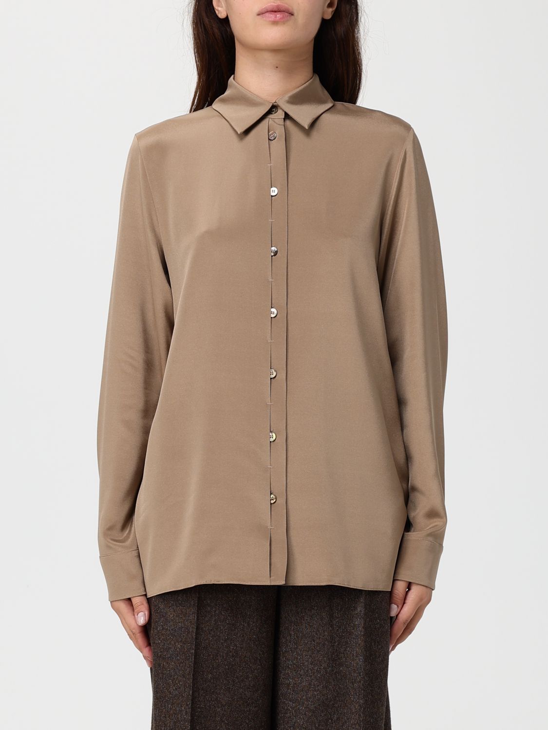 Max Mara Shirt Woman Color Brown In Brown