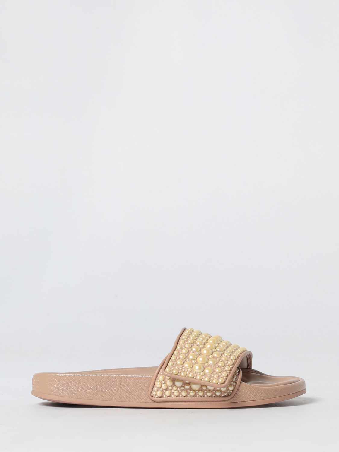 Jimmy Choo Flat Sandal  Woman Color Pink In Gold