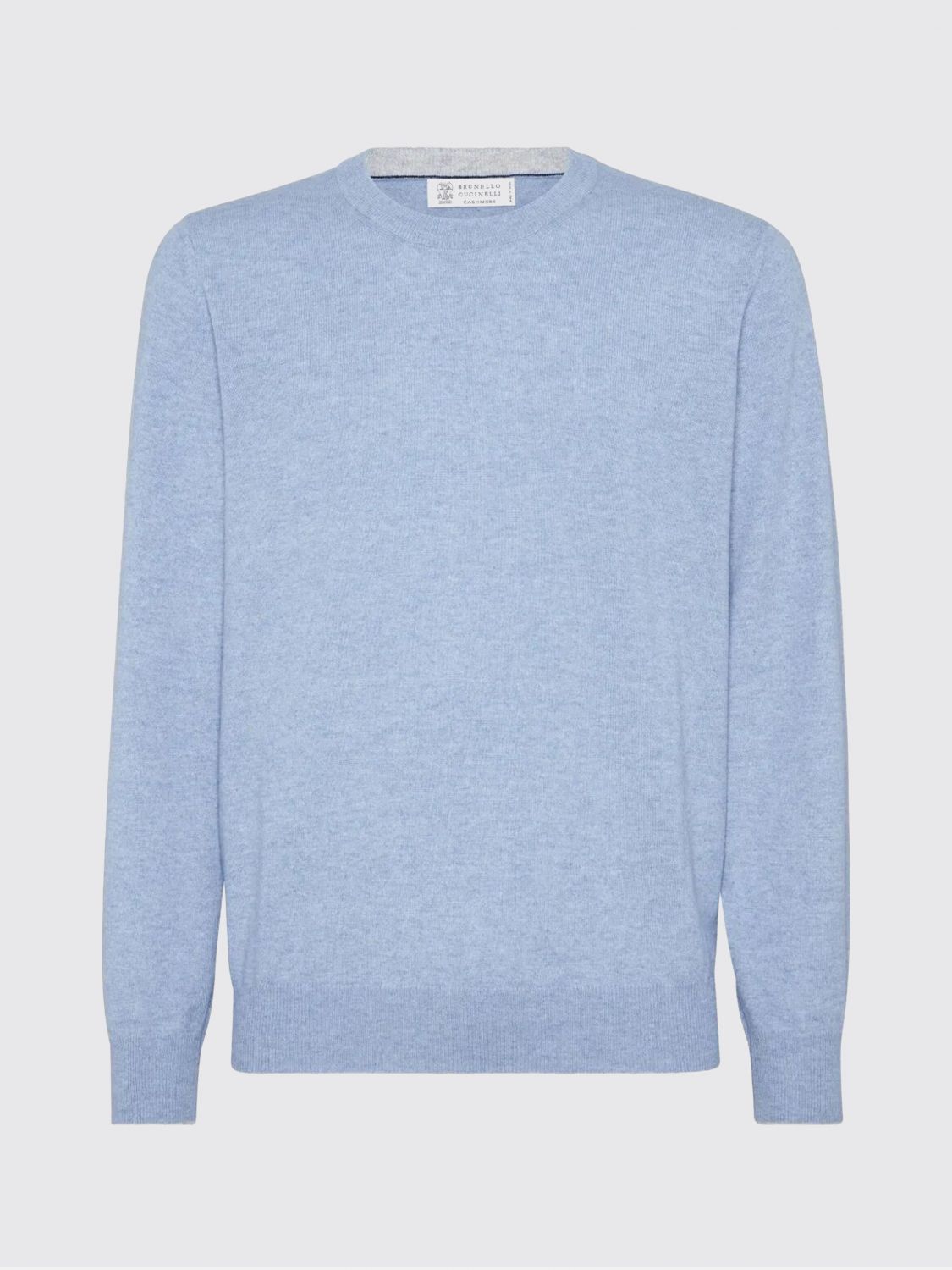 Brunello Cucinelli Cashmere Crew Neck Sweater Clothing In Blue