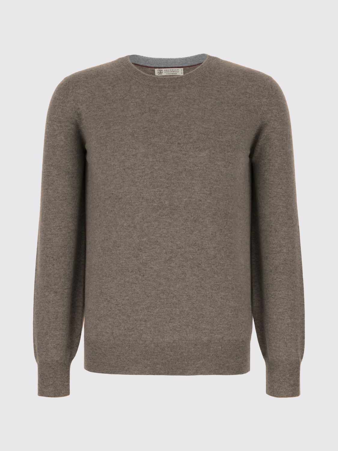 Brunello Cucinelli Crew Neck Knitwear Sweater In Brown