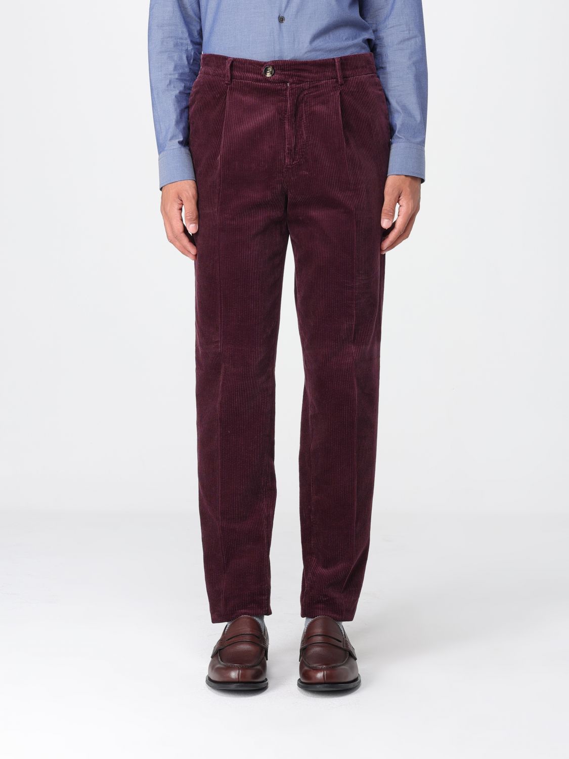 Brunello Cucinelli Pants  Men Color Wine In Red