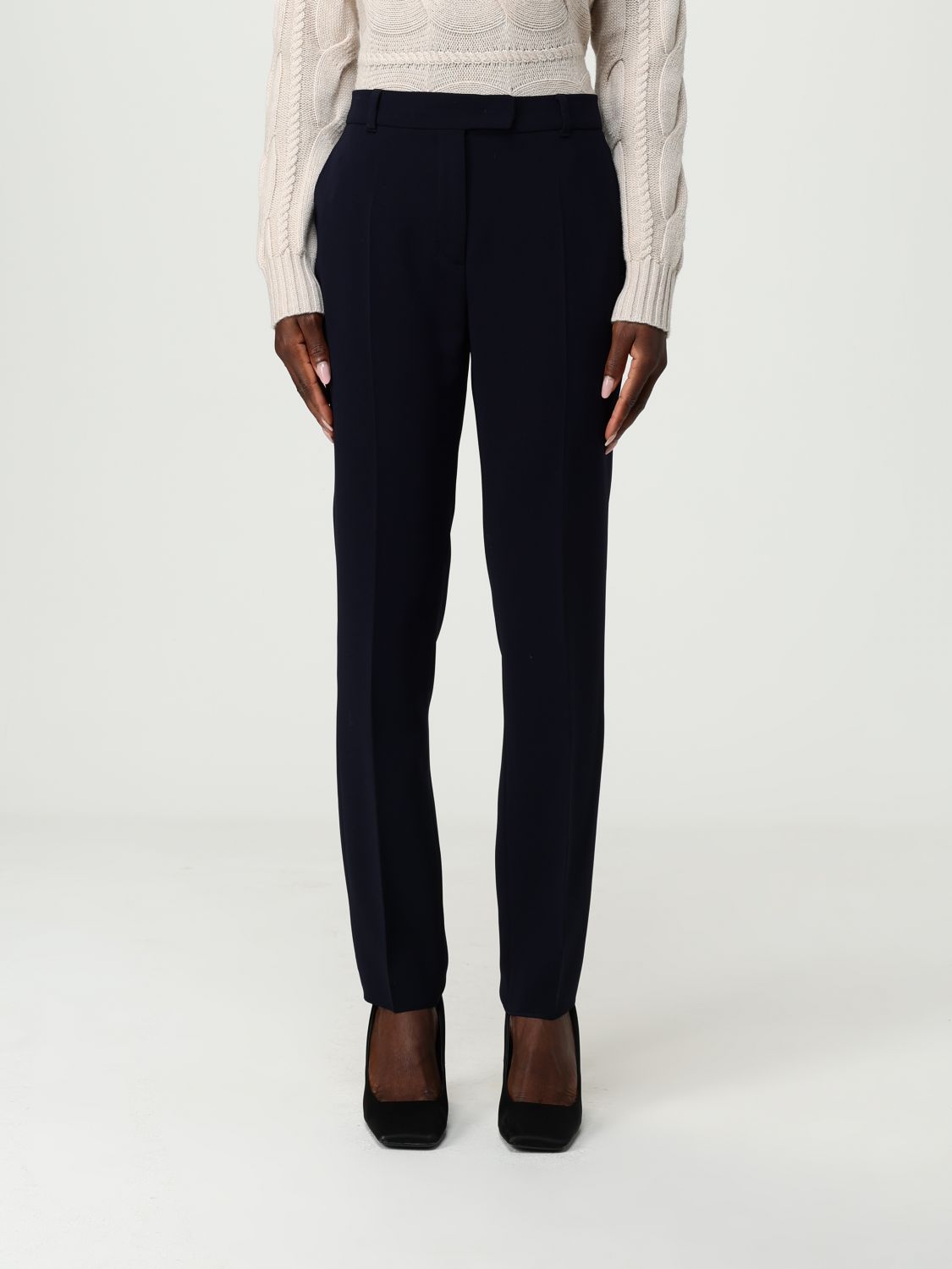 Max Mara Pants Woman In Black