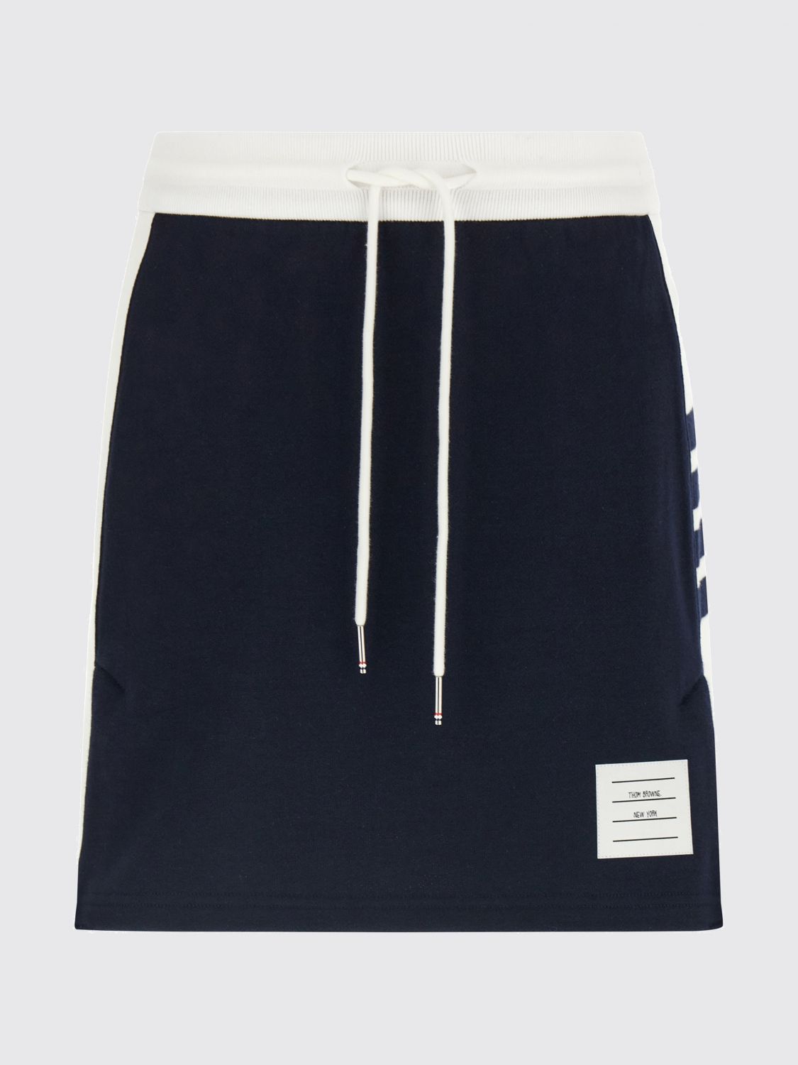 Thom Browne Mini Skirt W/ Engineered 4 Bar In Blocked Classic Solid Cl In Blue