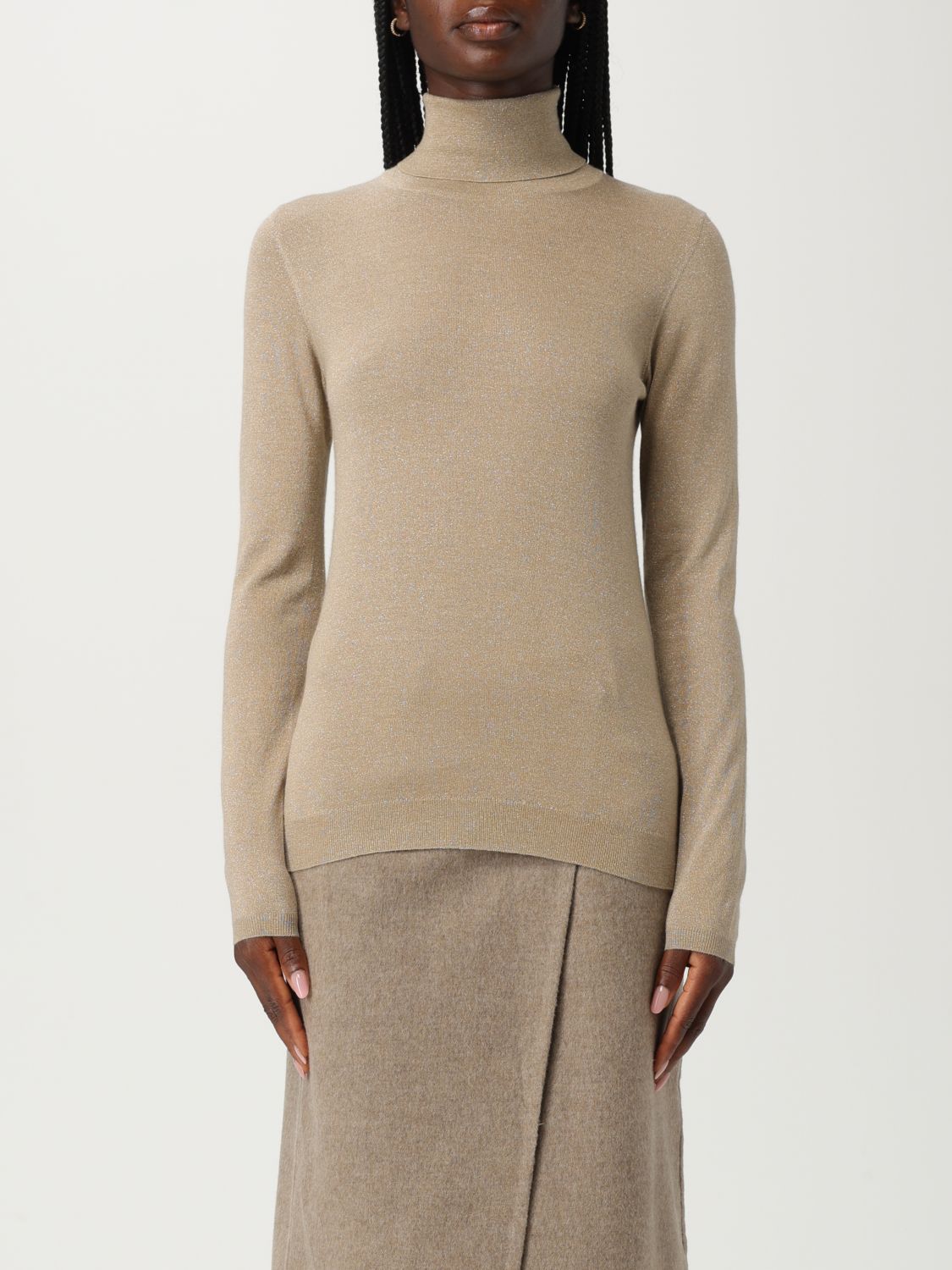 Brunello Cucinelli Sweater Woman Color Gold In Neutral