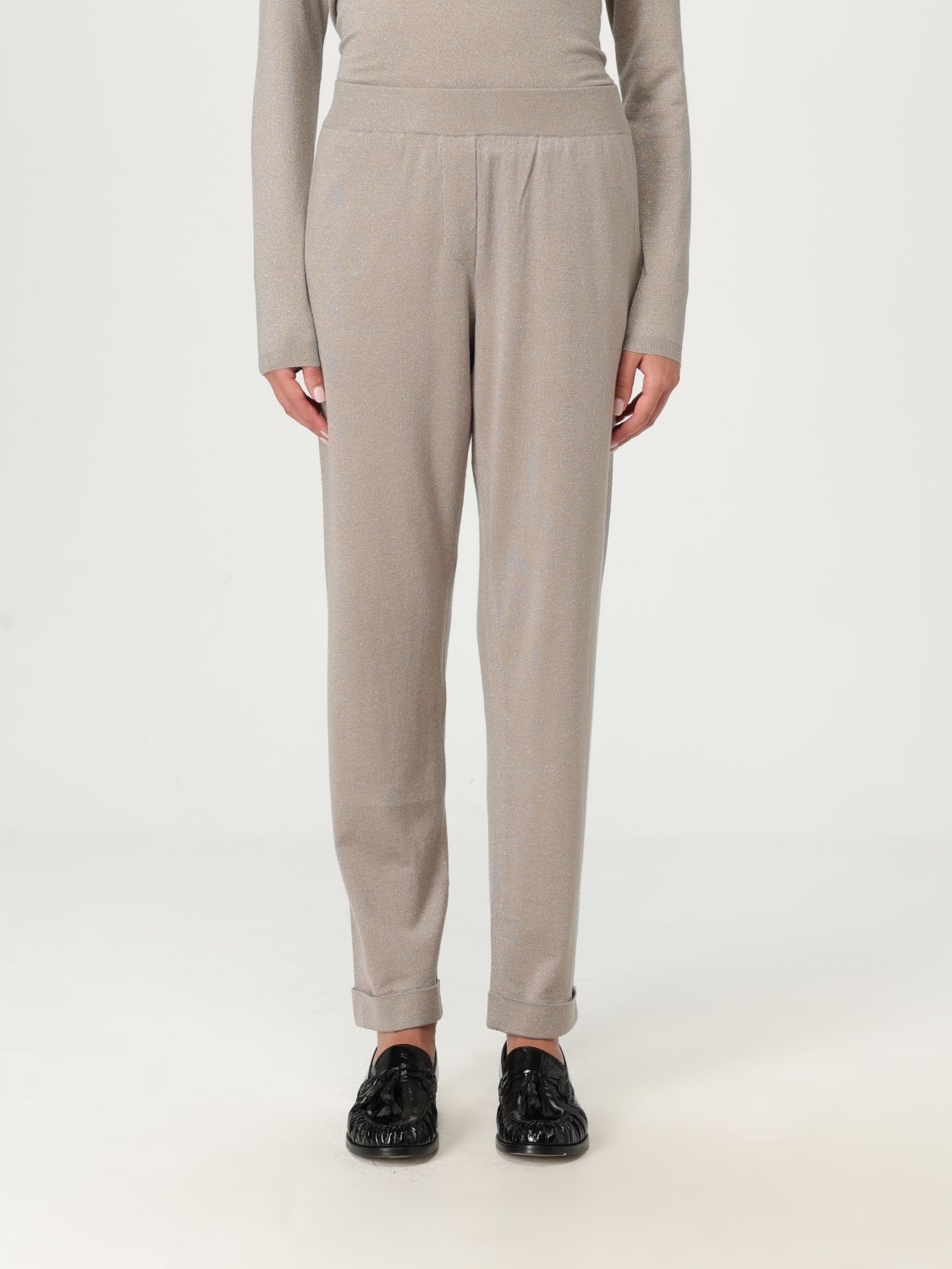 Brunello Cucinelli Pants  Woman Color Grey In Gray