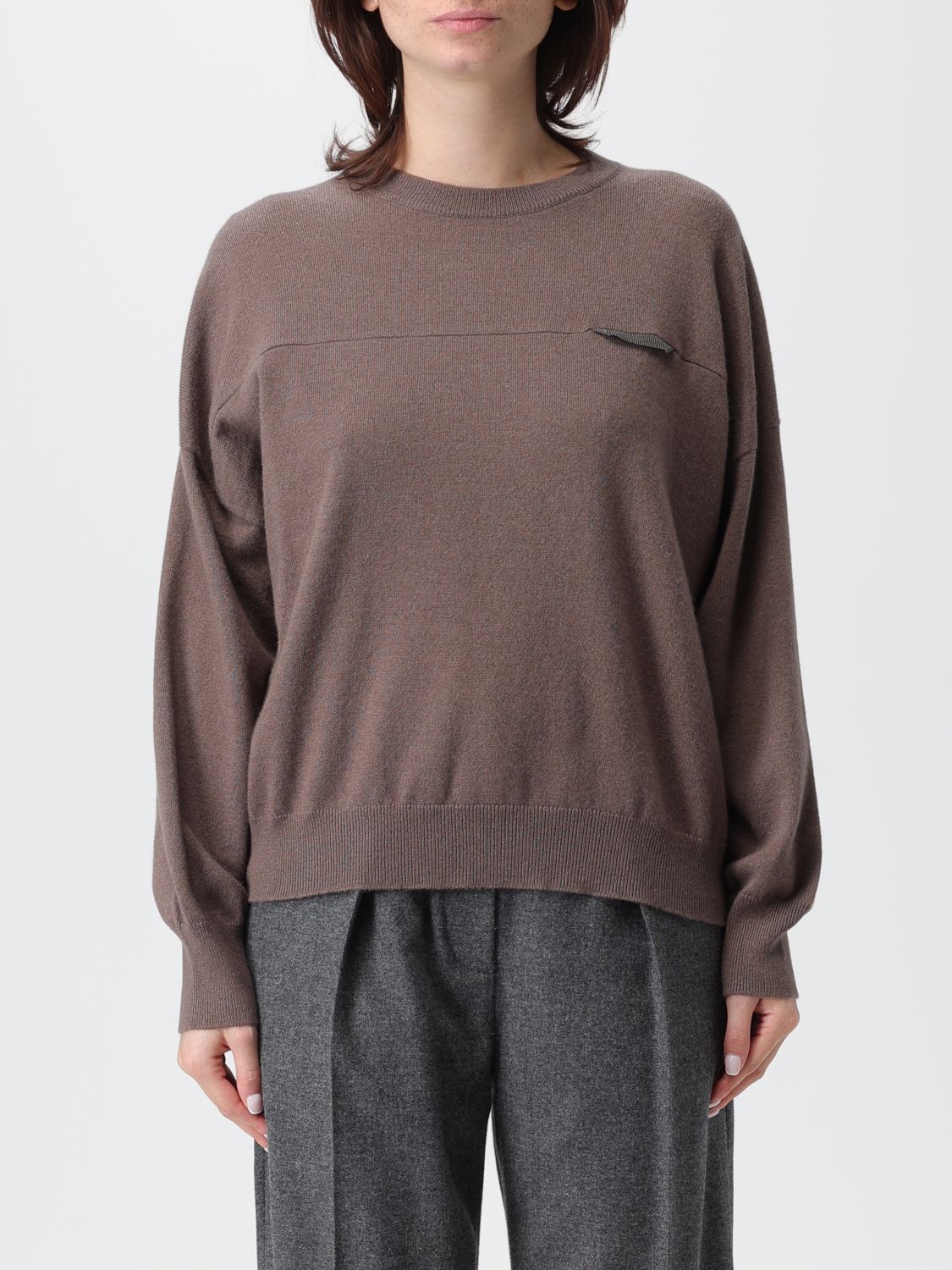 Brunello Cucinelli Sweater  Woman Color Cocoa In Brown