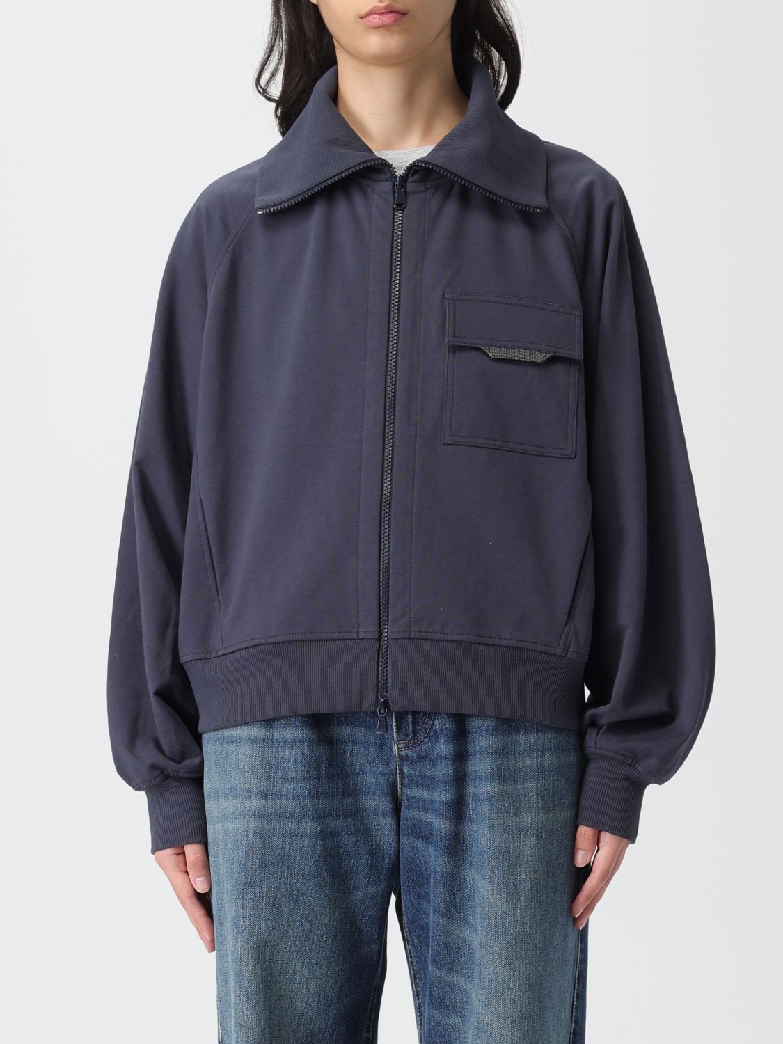 Brunello Cucinelli Sweatshirt Woman Color Blue