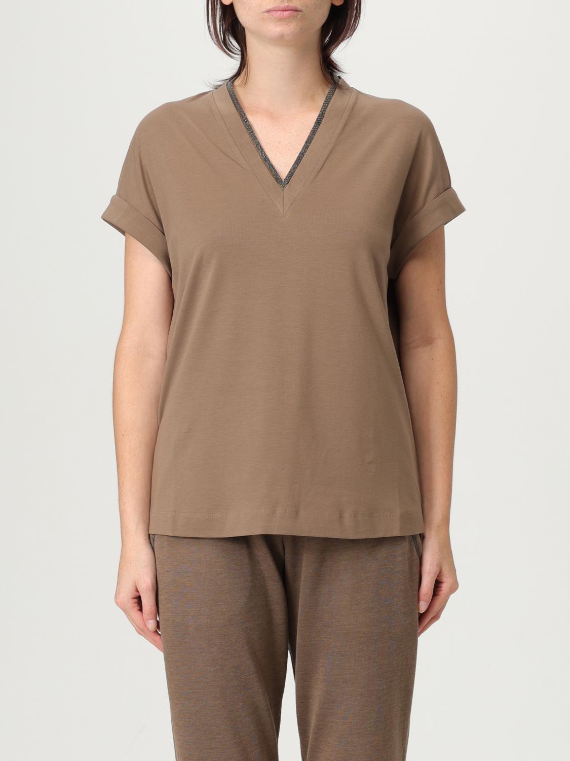 Brunello Cucinelli T-shirt  Woman Color Brown