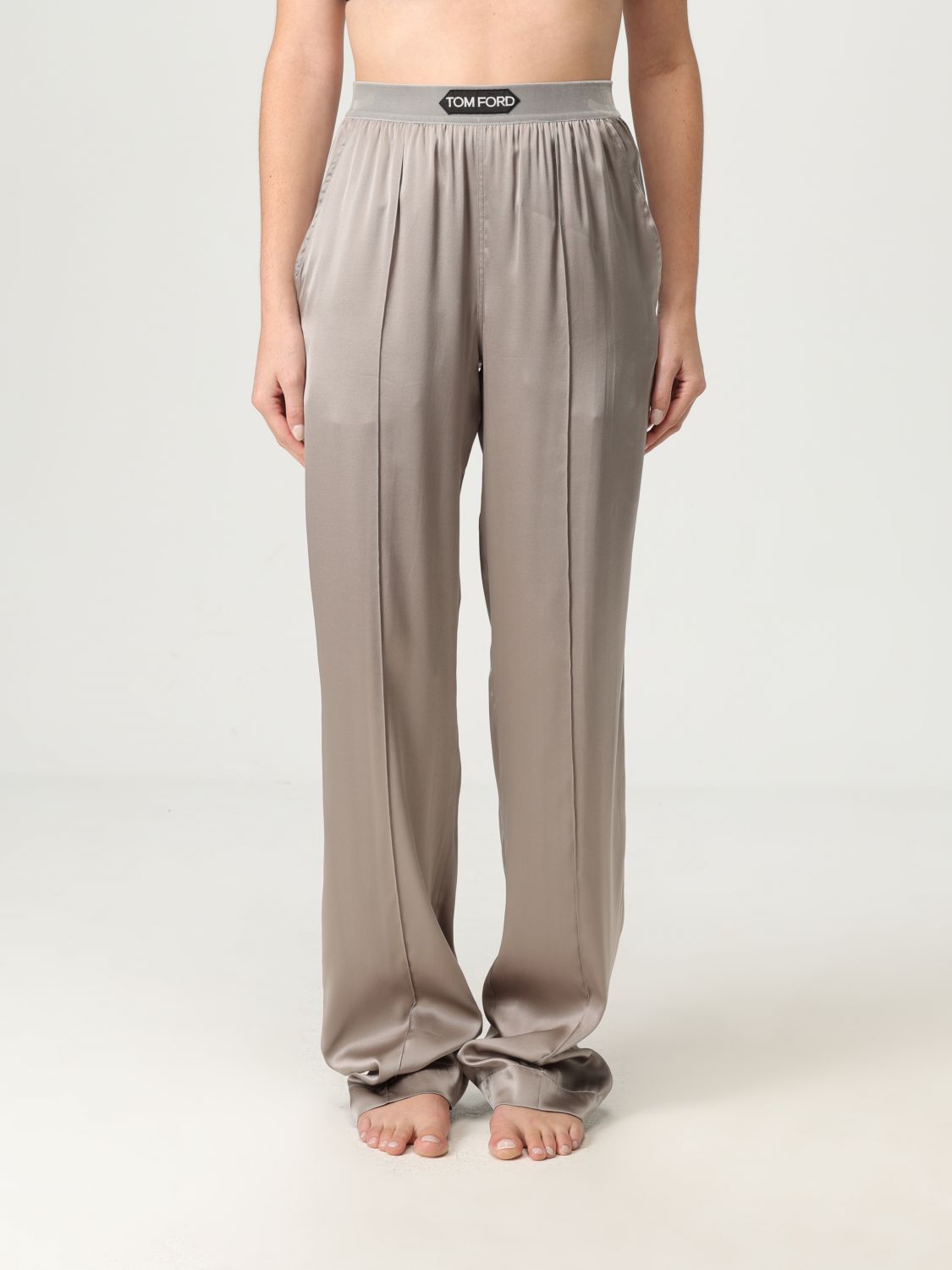 Tom Ford Pants Woman Color Grey In Gray