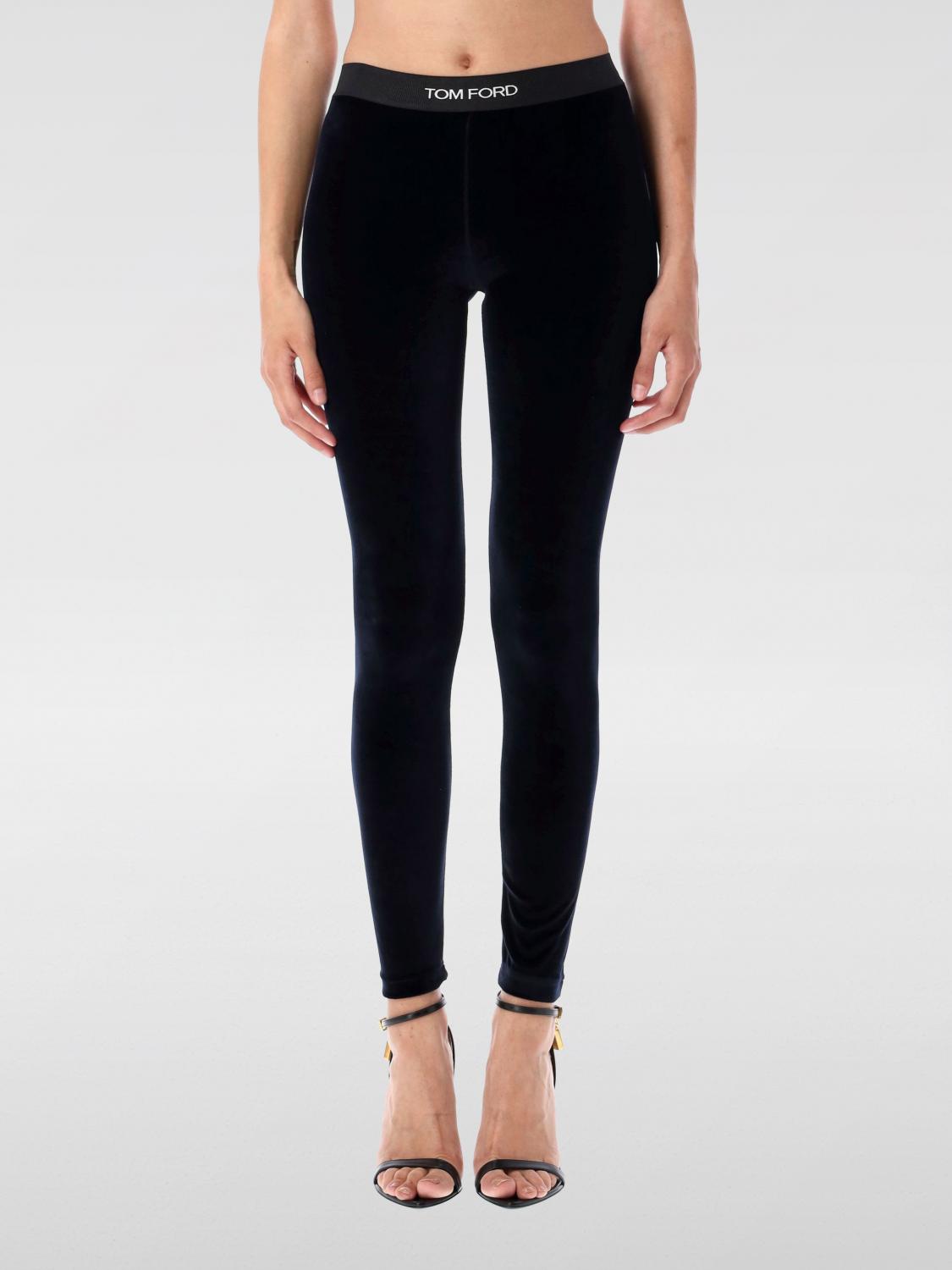 Tom Ford Pants Woman Color Blue In Black