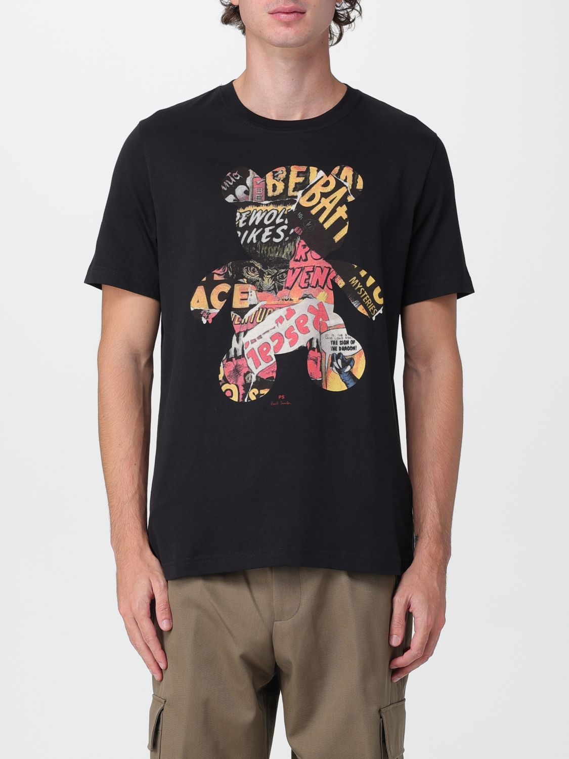 Ps By Paul Smith Polo Shirt Ps Paul Smith Men Color Black In Animal Print
