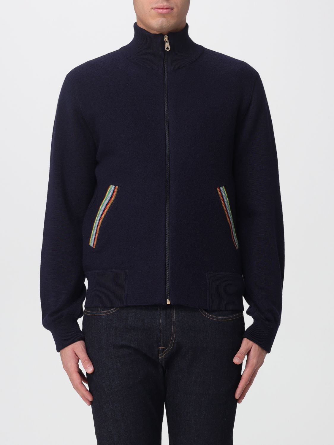 Ps By Paul Smith Ps Paul Smith Wool Bomber Jacket In Blue