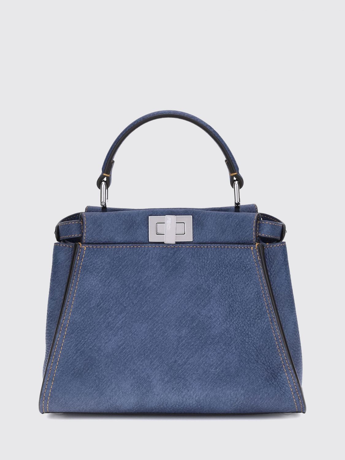 Borsa Peekaboo Mini Fendi in pelle martellata
