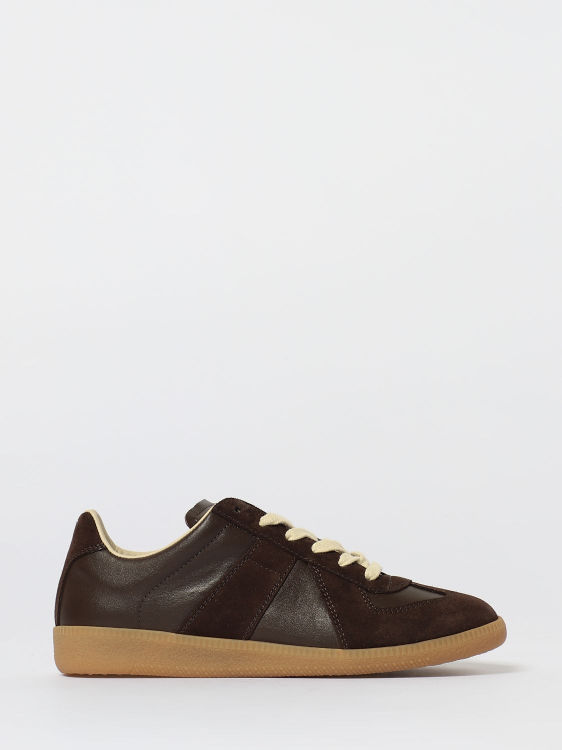 Maison Margiela Dark Brown Replica Sneakers In Animal Print