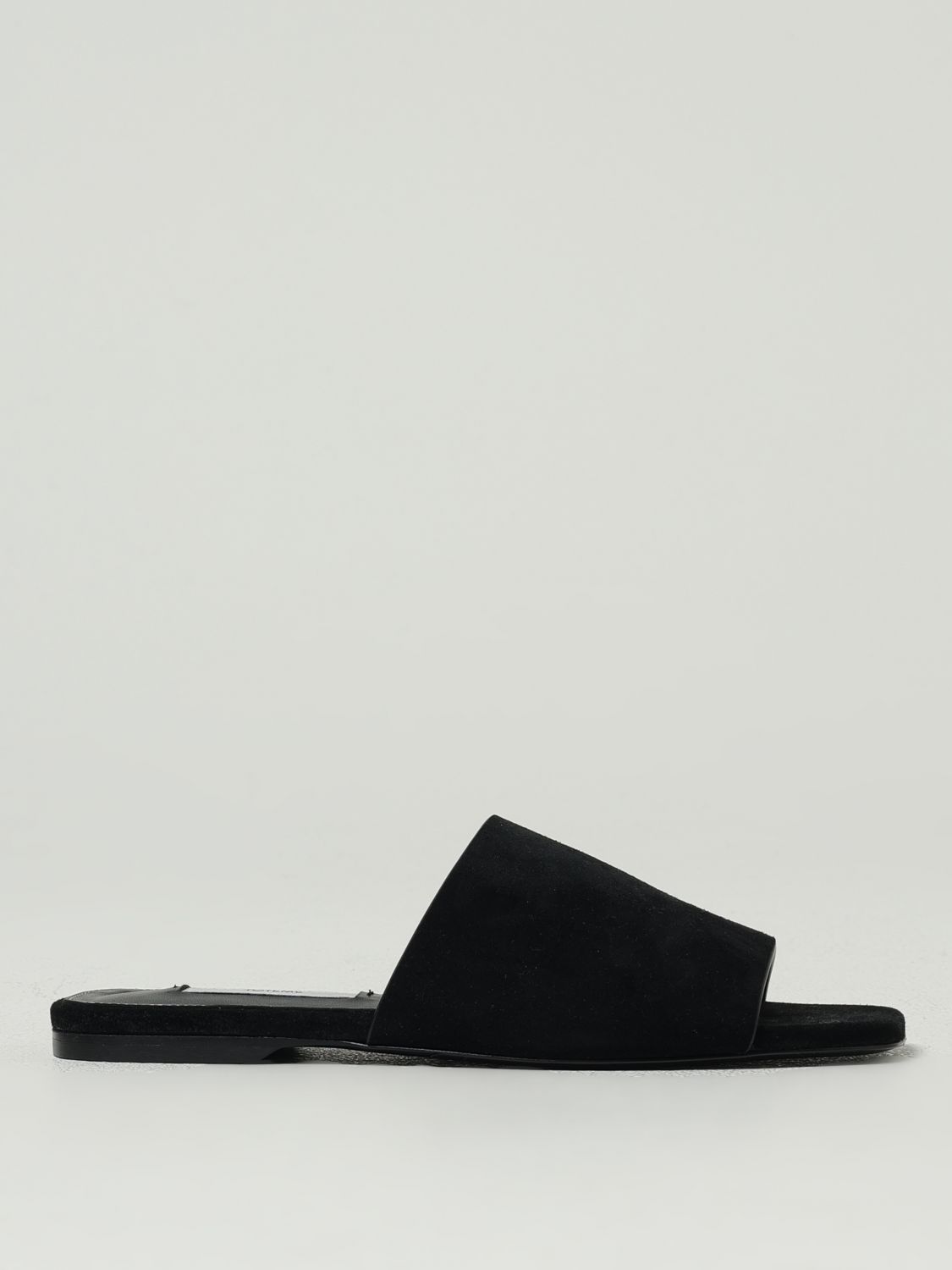 Totême Satin Bandeau Slides In Black